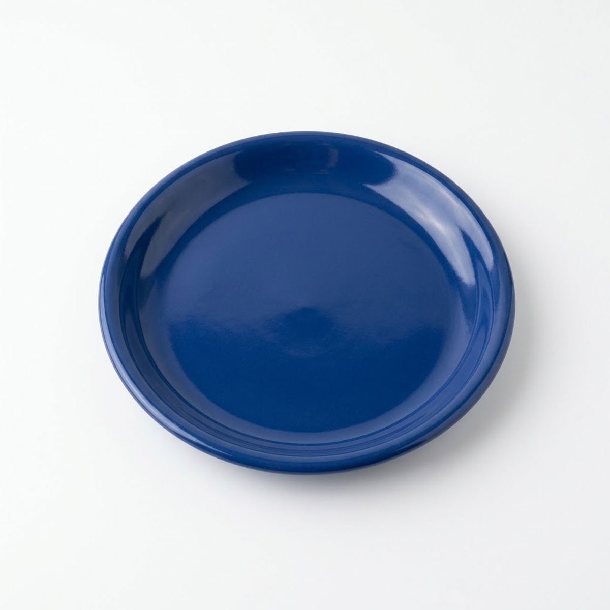Düz Lacivert Emaye Pasta ve Servis Tabağı 16 cm