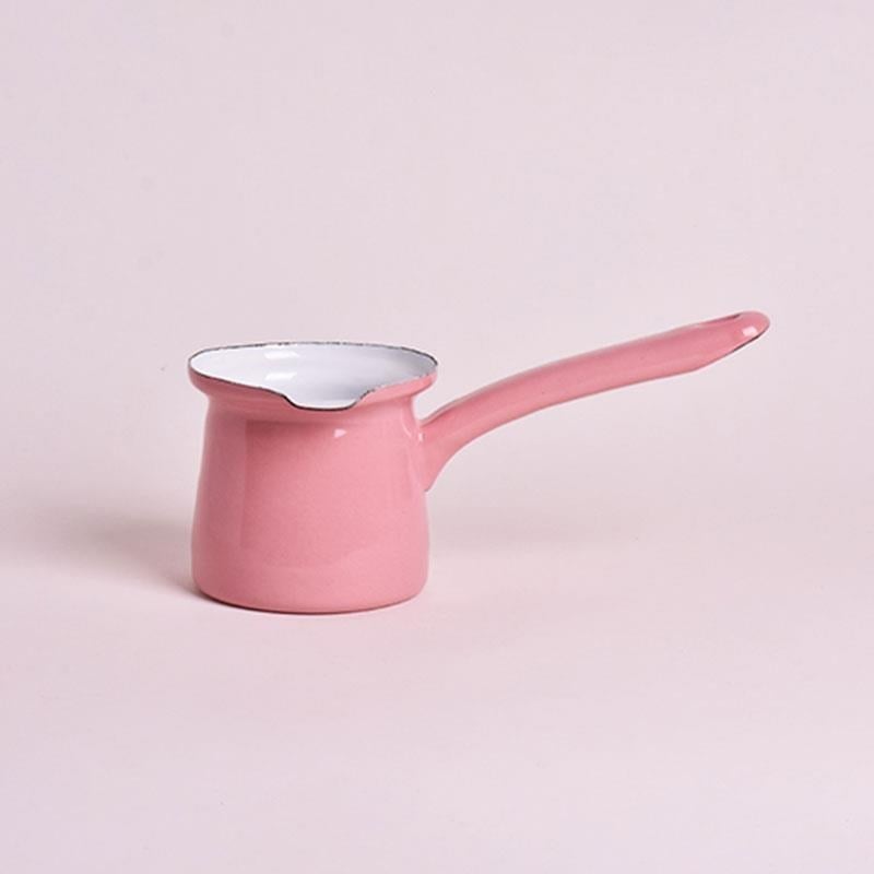 Emaye Cezve Pembe