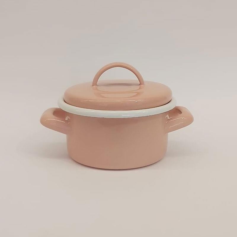 Emaye Mini Tencere 12 cm Yavruağzı