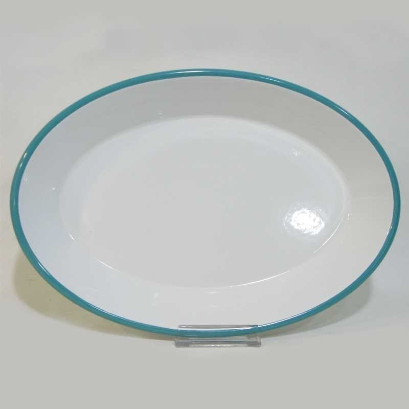 Emaye Oval İskender Tabağı Turkuaz