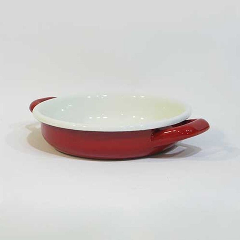 Renkli Emaye Sahan 16 cm Kırmızı