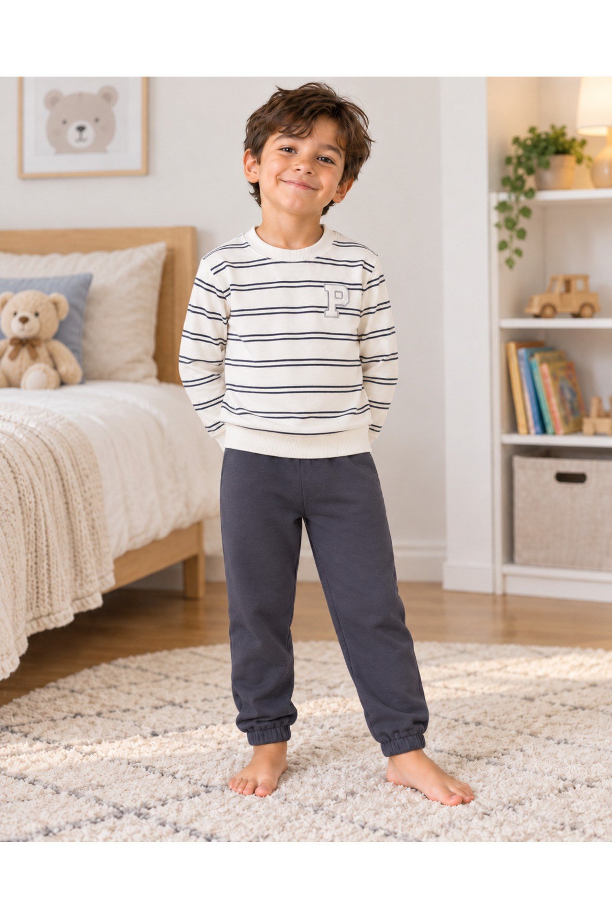 % 100 Coton Bebek & Çocuk Alt Üst Eşofman Takımı 10 ( Beden Ölçüleri Açıklama Kısmında Mevcuttur. )