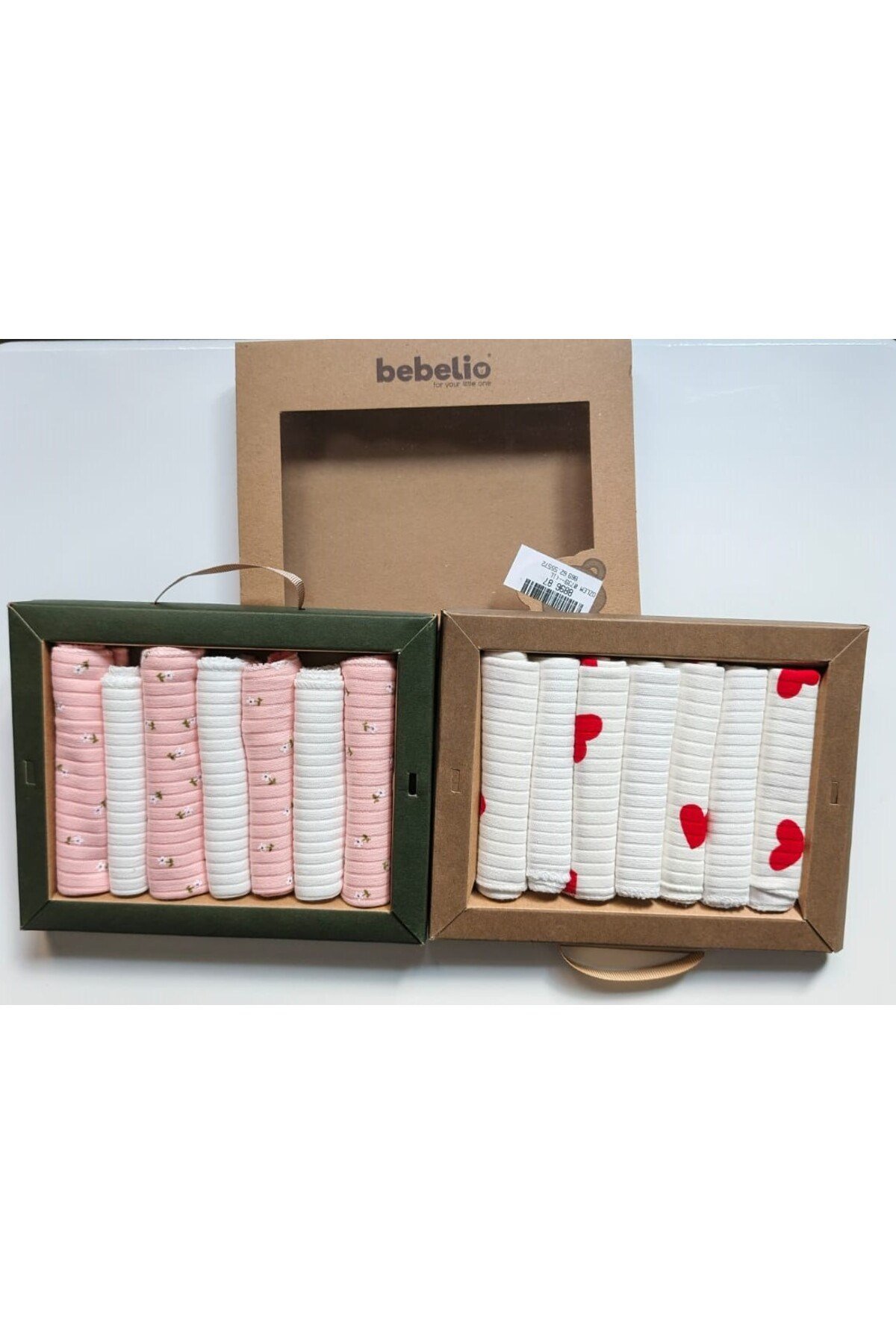%100 Coton 7li Bebek Ağız Silme Mendili 2 li Paket