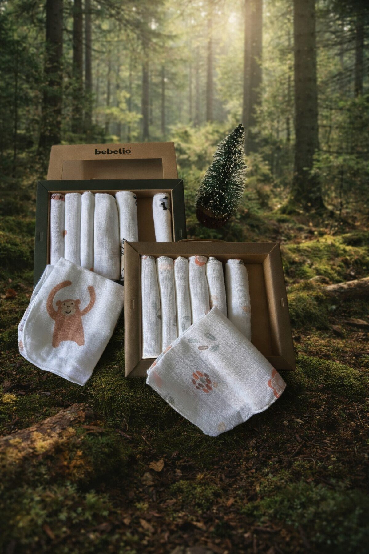 %100 müslin7li Bebek Ağız Silme Mendili 2 li Paket