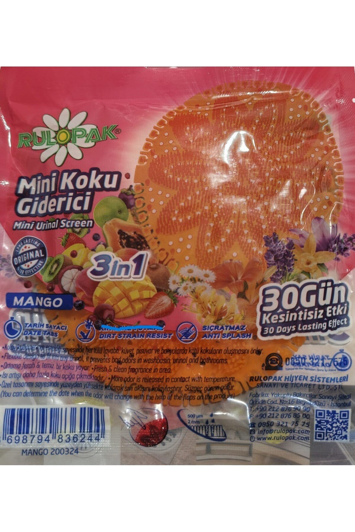 MİNİ KOKU GİDERİCİ TEKLİ MANGO
