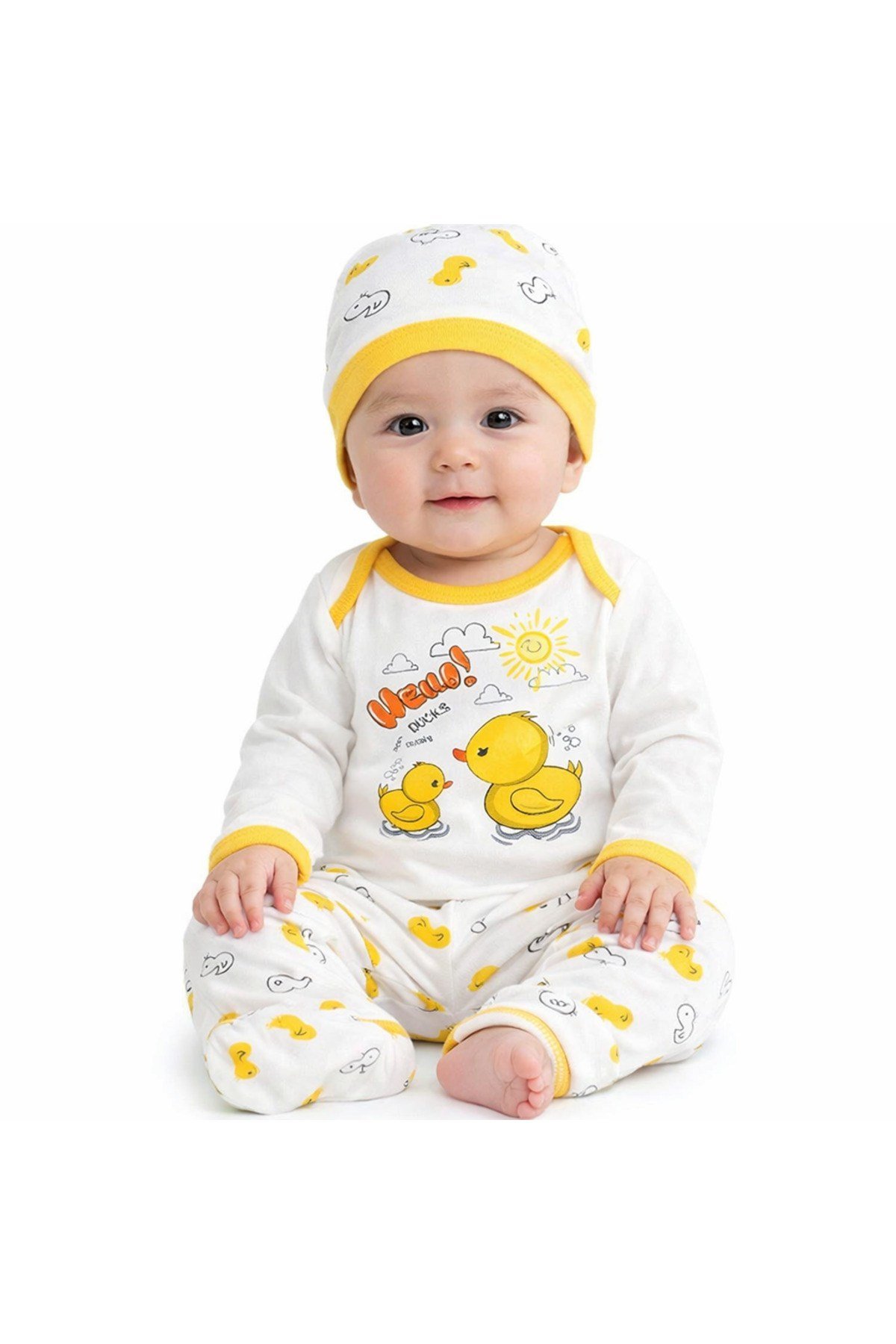 SEVİMLİ HAYVAN KARAKTERLİ 3LÜ BEBEK BADİ TAKIM 417