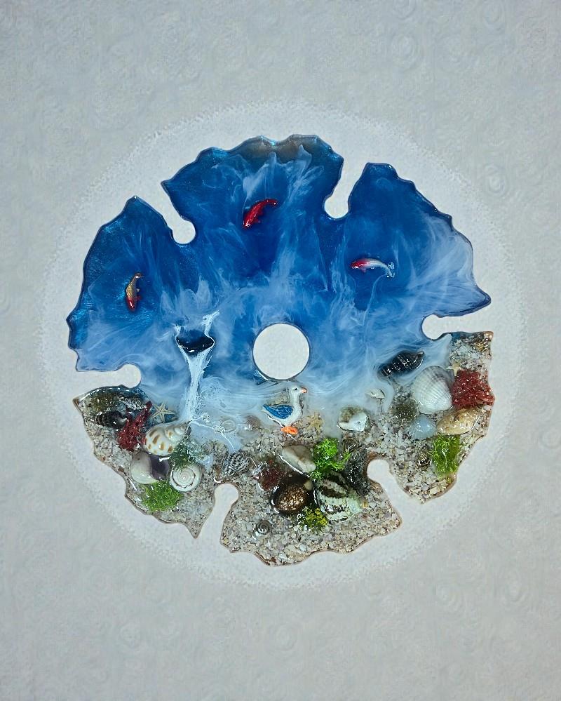 6'LI Şarap Kadehi Tutucu(Ördekli Deniz Temalı)