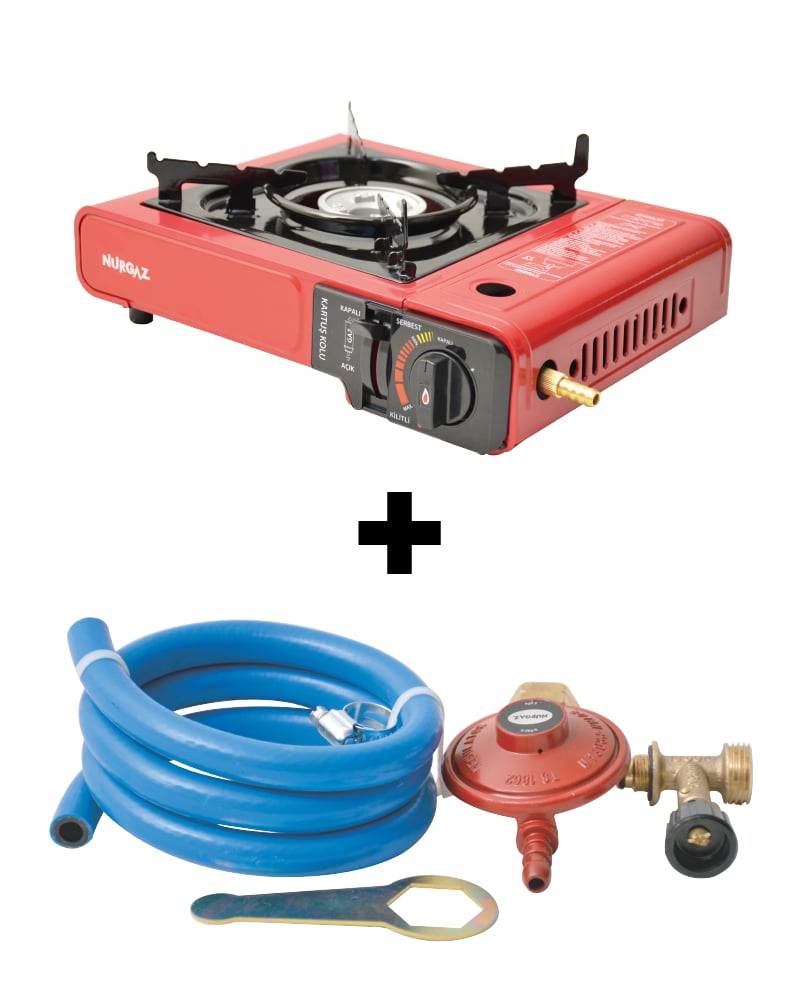 Tekli Portatif Piknik Ocak+Hortum Dedantör Set