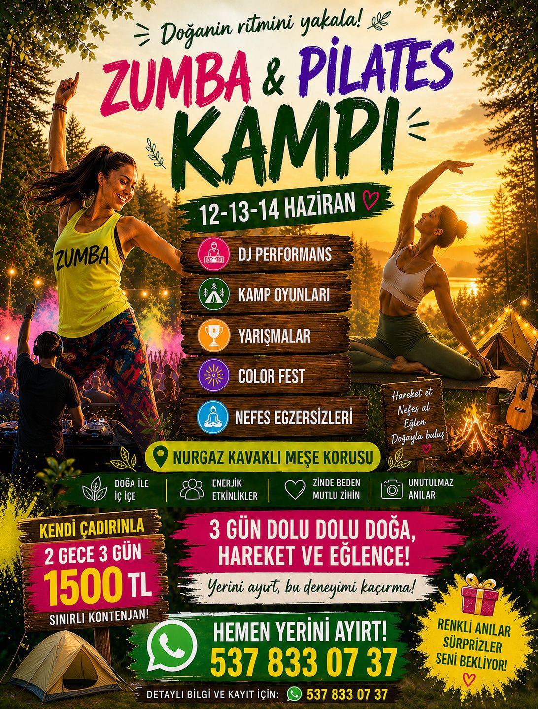 ZUMBA & PİLATES KAMPI ERKEN DÖNEM BİLETİ (KONSER GİRİŞİ)