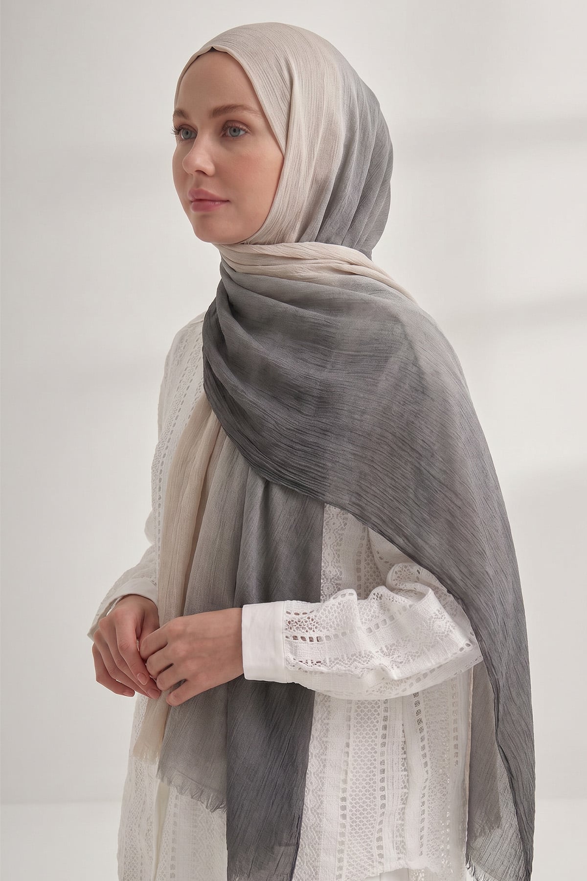  PURE COMFORT VİSKOZ ŞAL - FÜME-BEJ