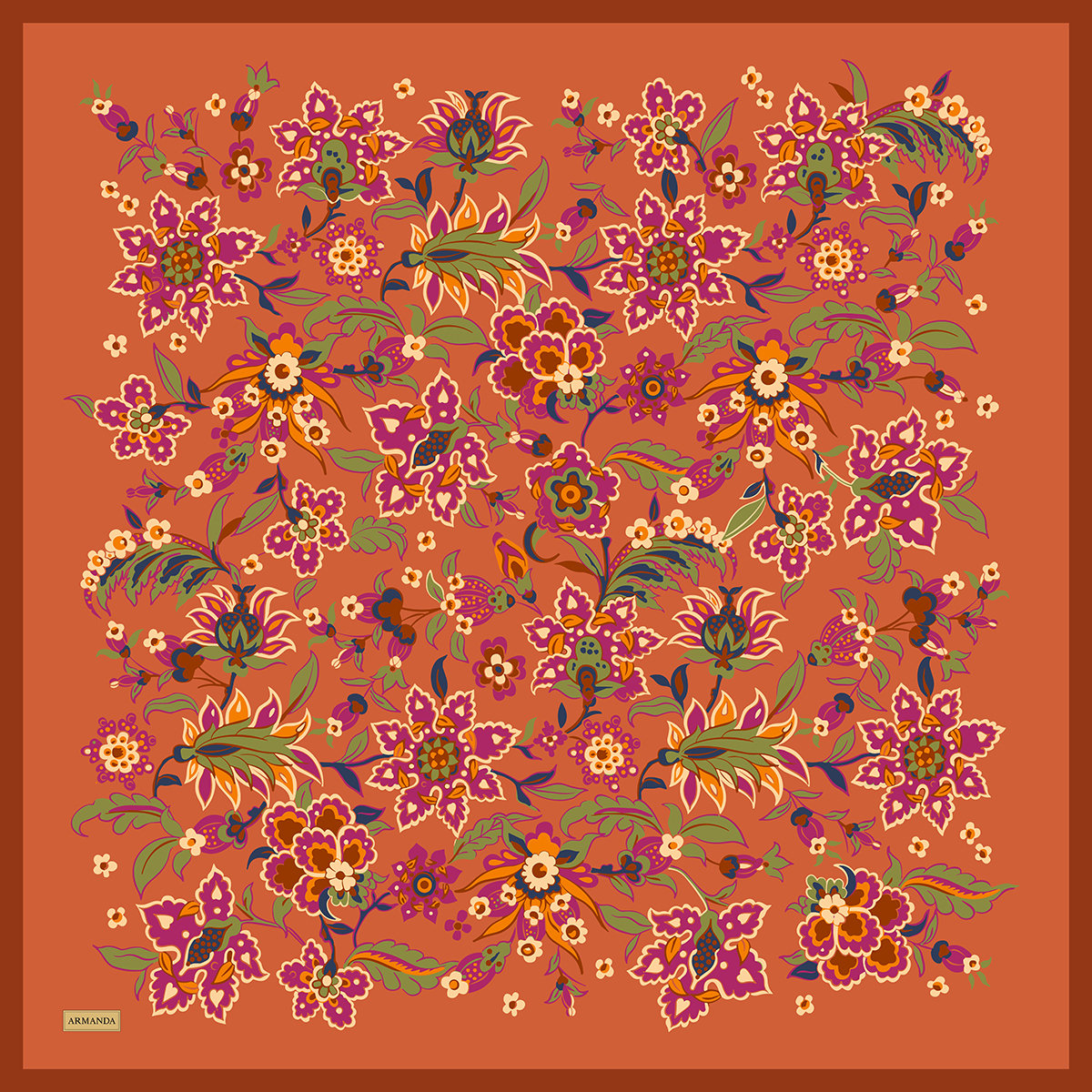 ANATOLIAN BLOOM DESEN THE TENCEL EDIT EŞARP - ORANGE