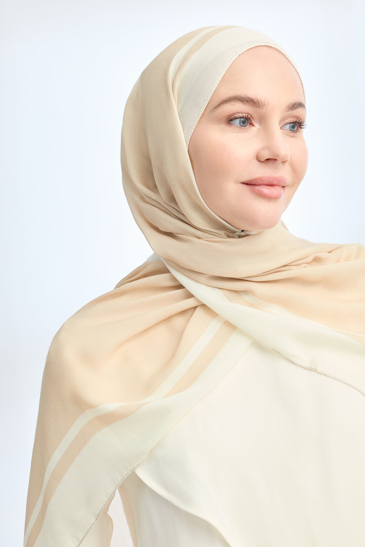 ELEGANT HARMONY FRAME DESEN ŞAL -  BEJ
