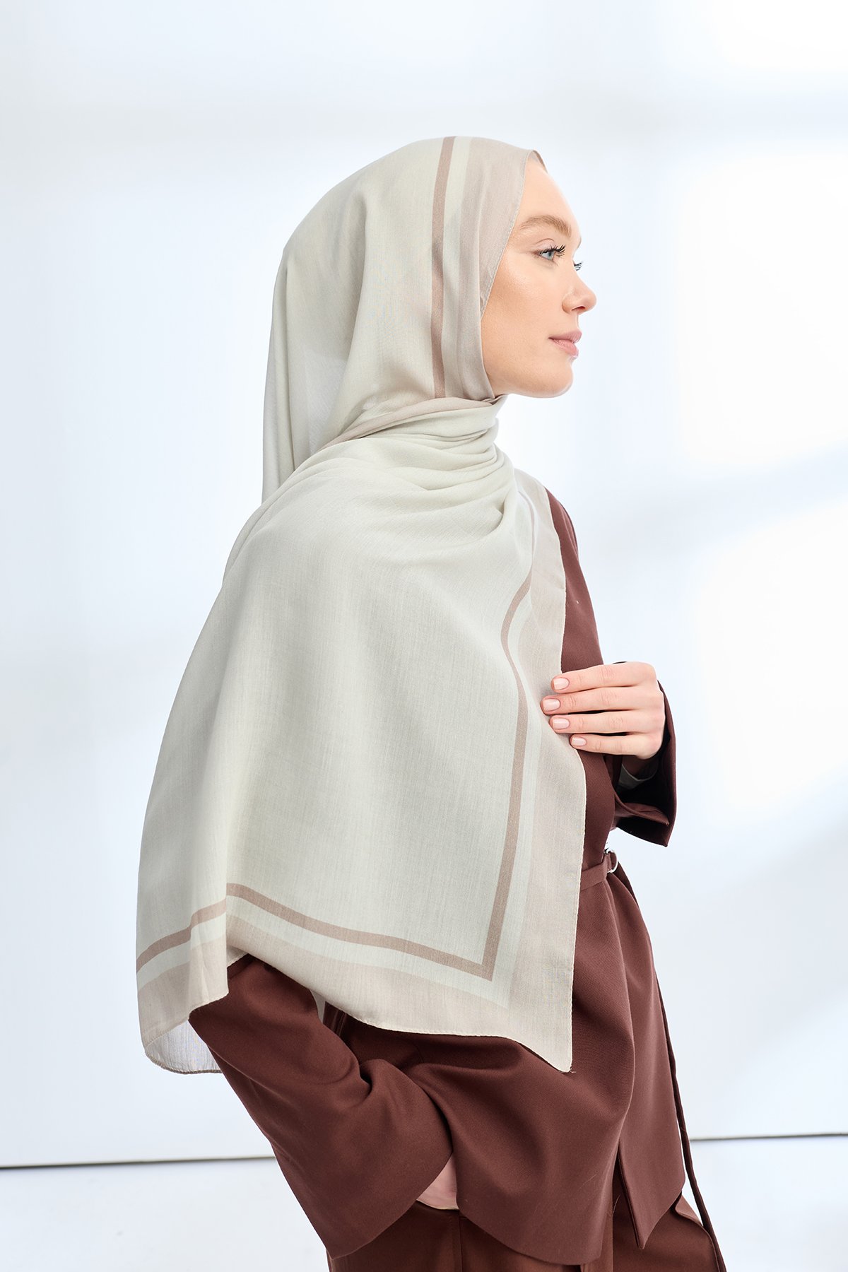 ELEGANT HARMONY FRAME DESEN ŞAL - TAŞ