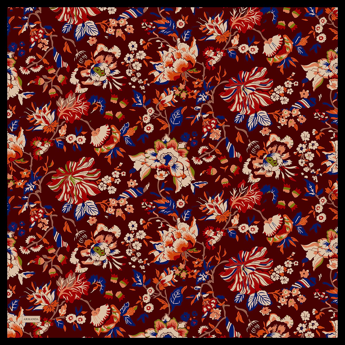 GARDEN MELODY DESEN THE TENCEL EDIT EŞARP - BORDO