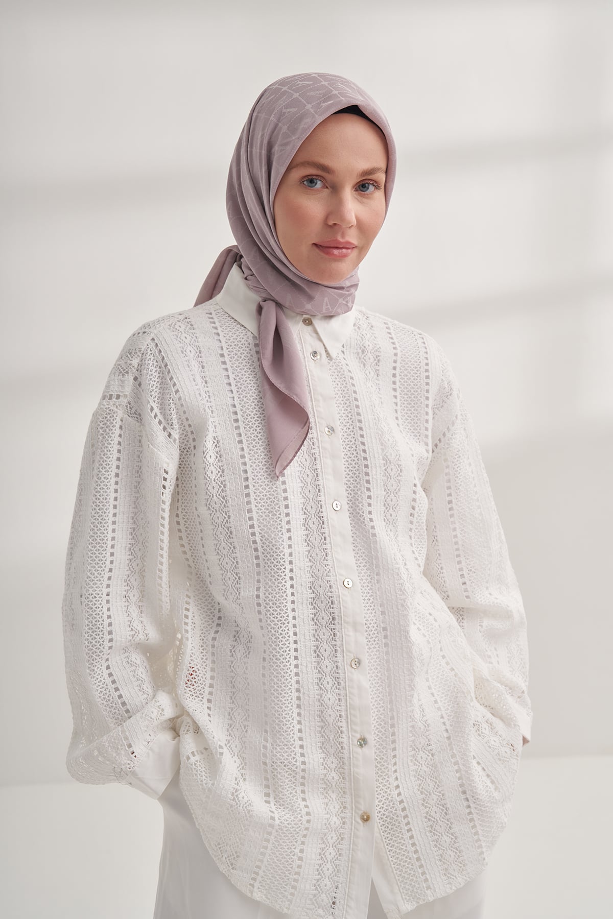 SEHER A DESEN EŞARP - LİLA