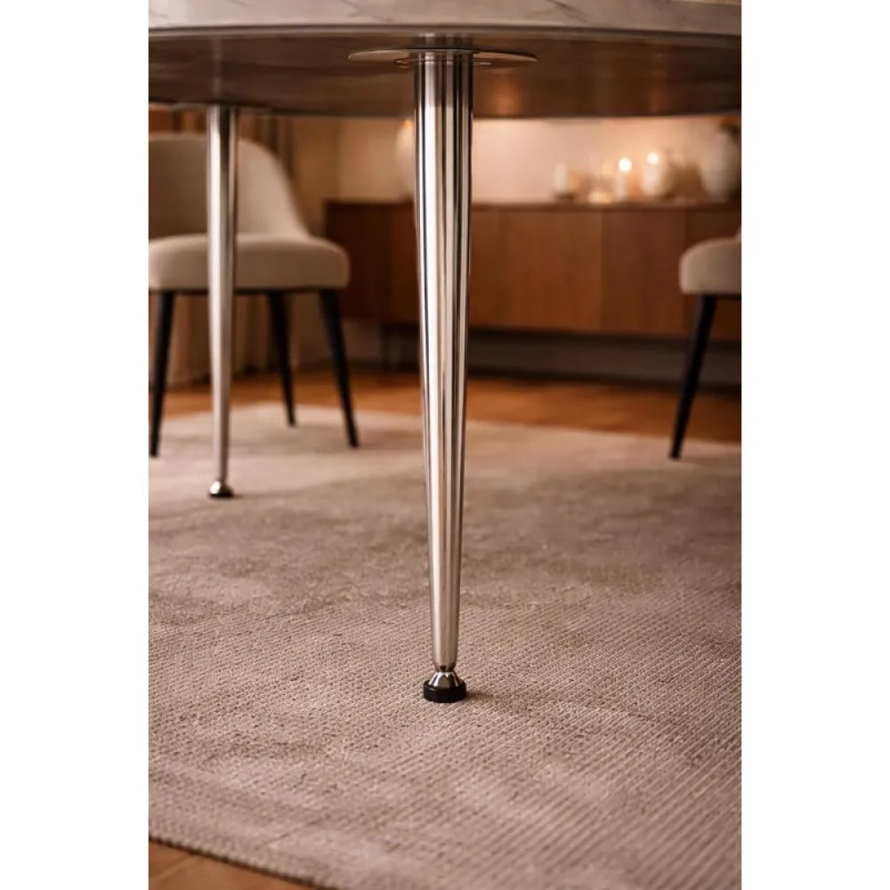 Cuha Konık Tekli Masa Ayağı 720mm Krom
