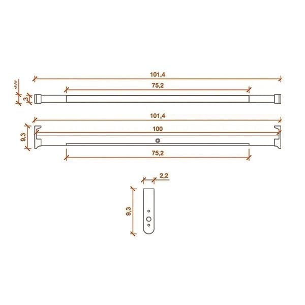 KANCA Işıklı Askı Borusu Ledli Sensörlü Pilli Sistem 140 - 149 cm