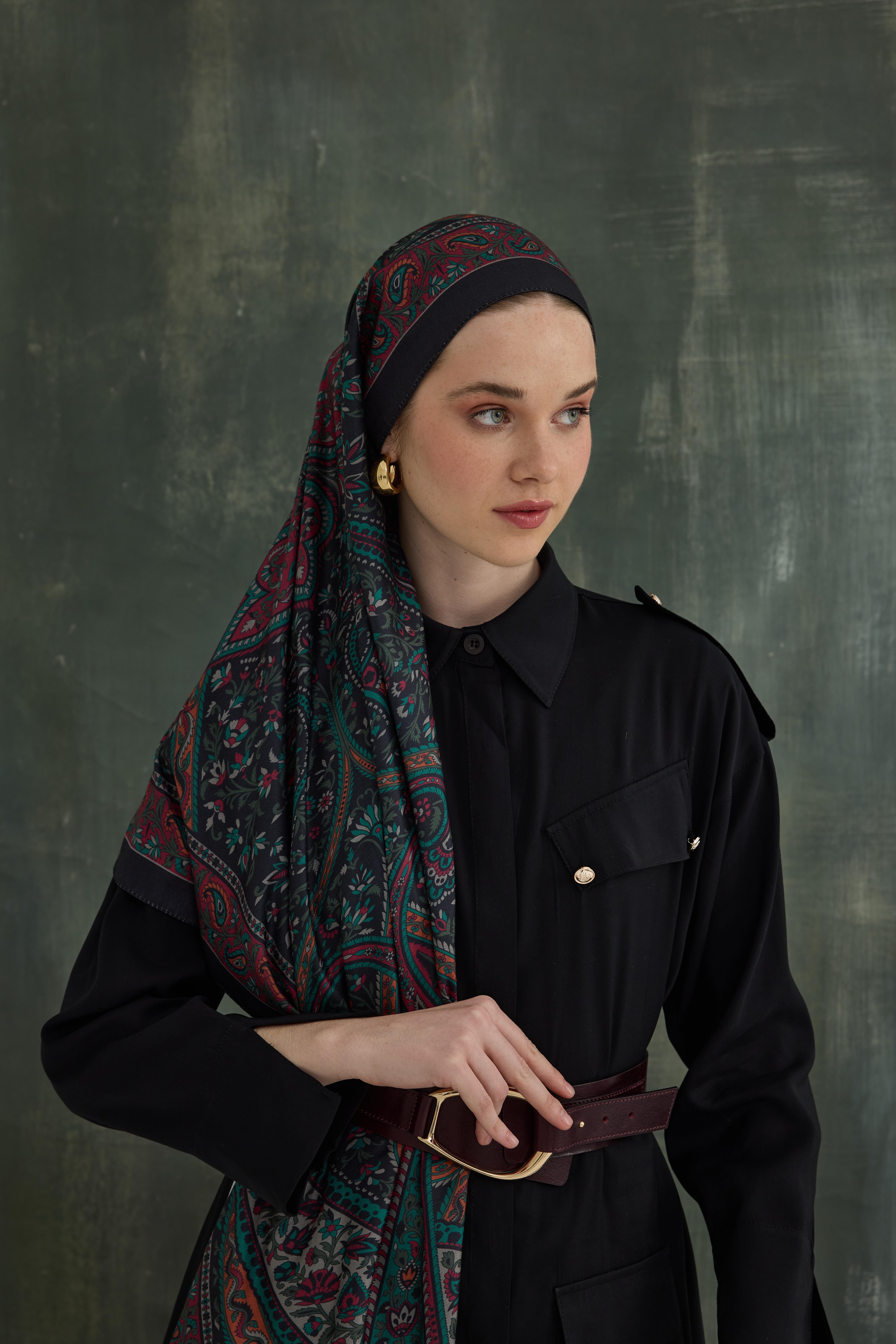 Bordo Opia Desen Şal