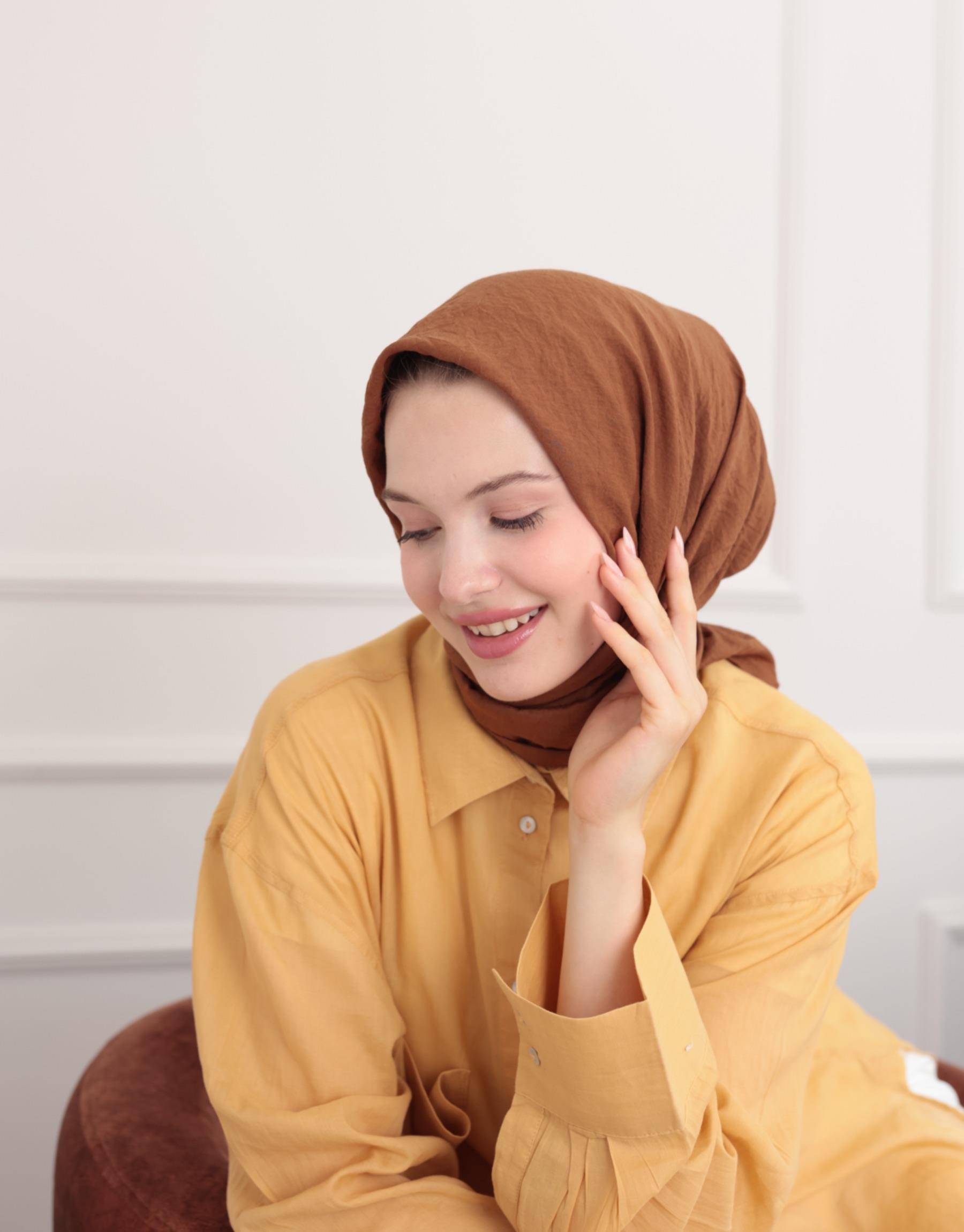Çikolata Kahve Candy Eşarp