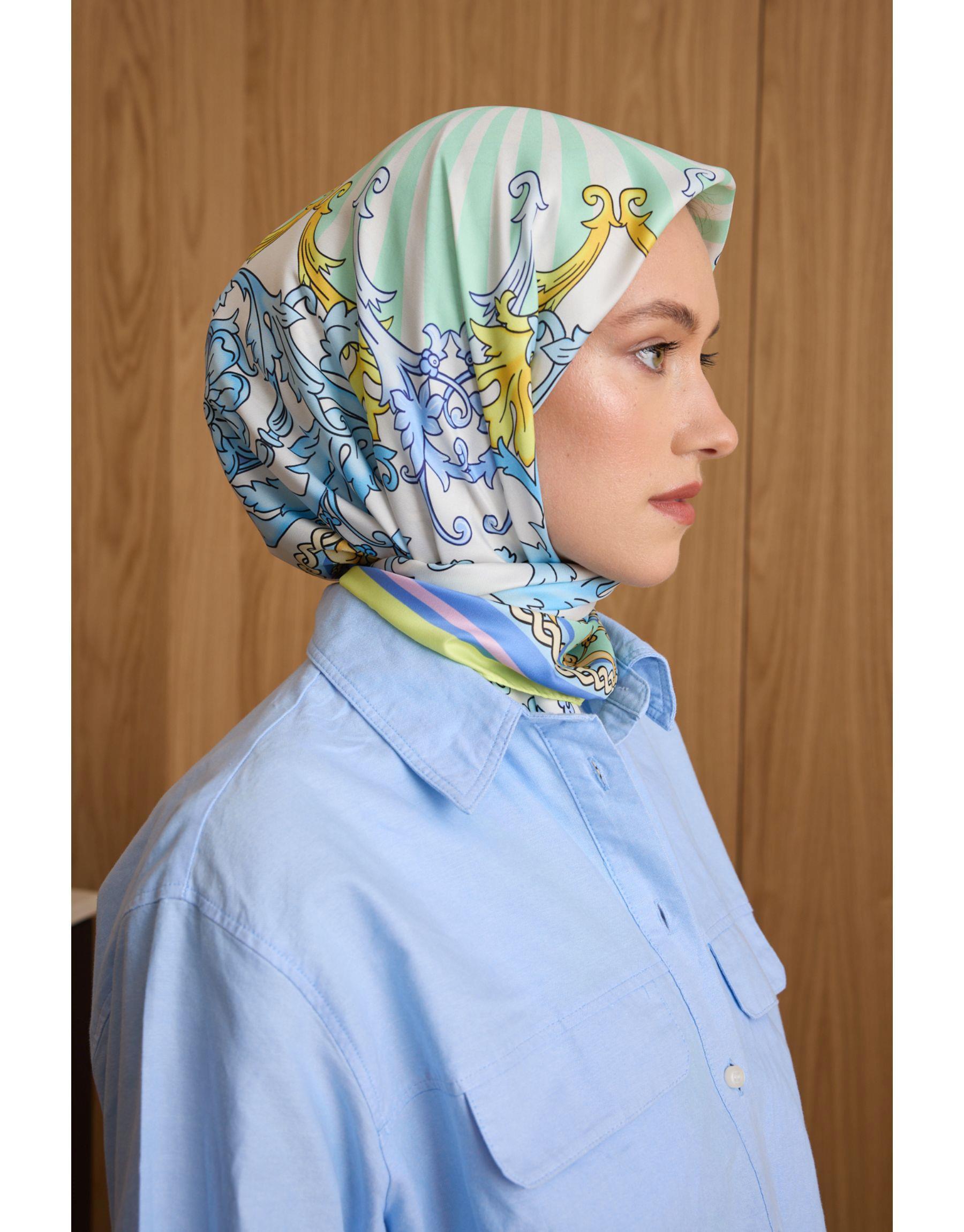 Fıstık Yeşil Alba Twill Eşarp