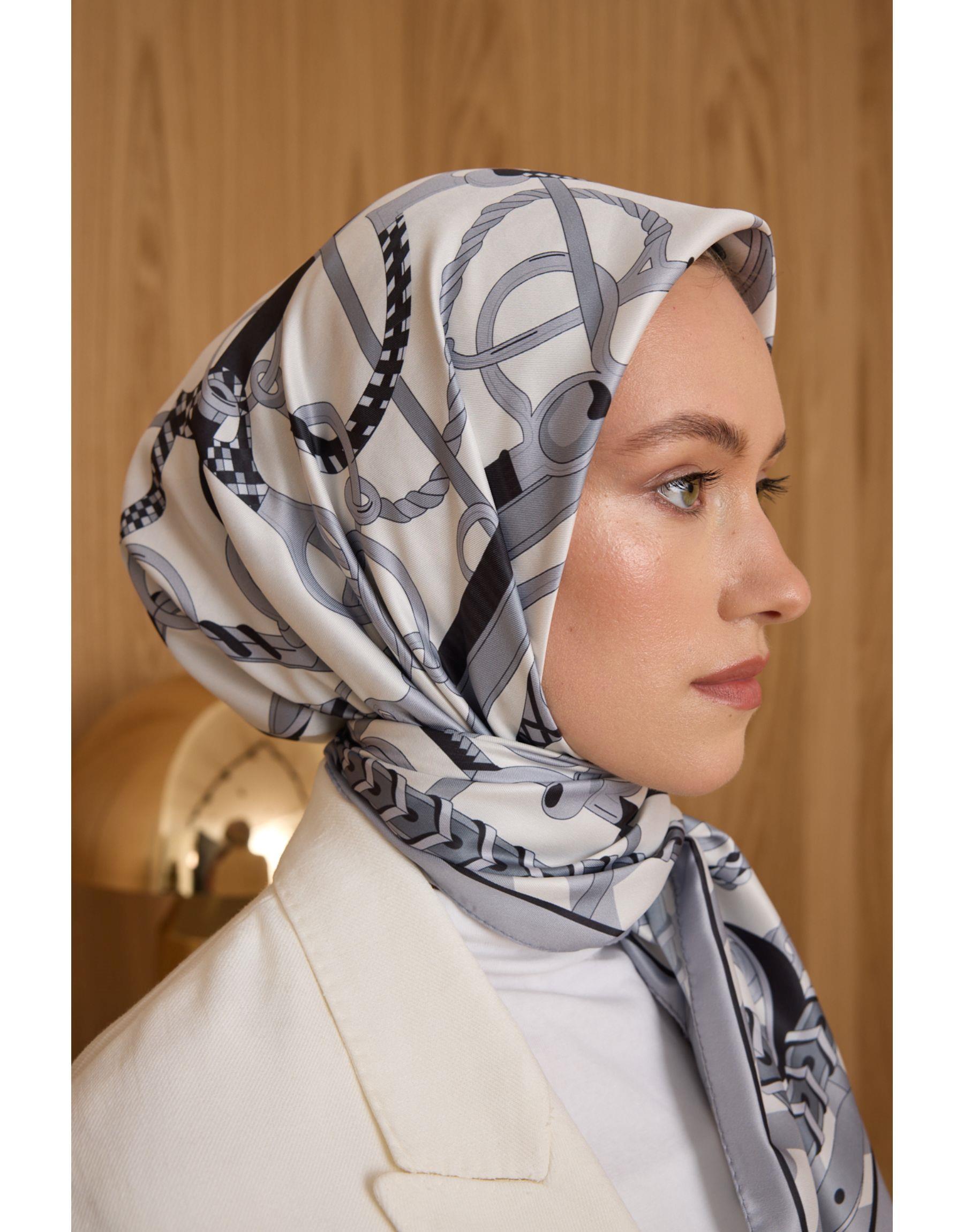Gri Nox Twill Eşarp