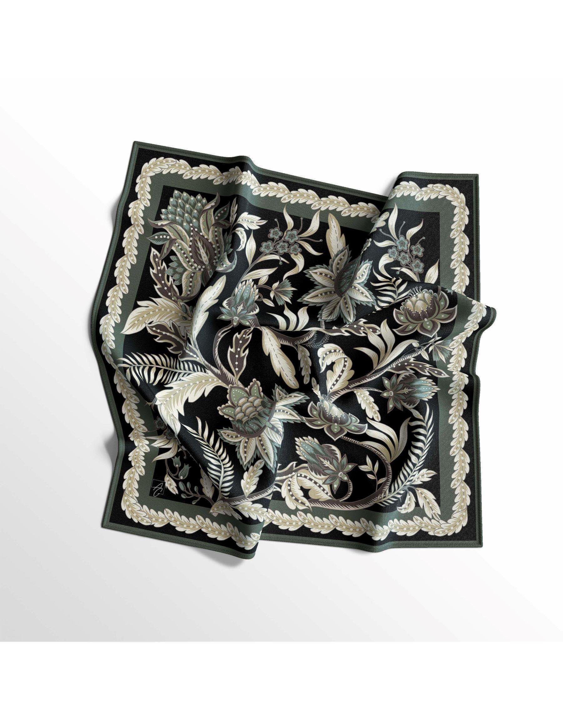 Haki Açelya Twill Eşarp