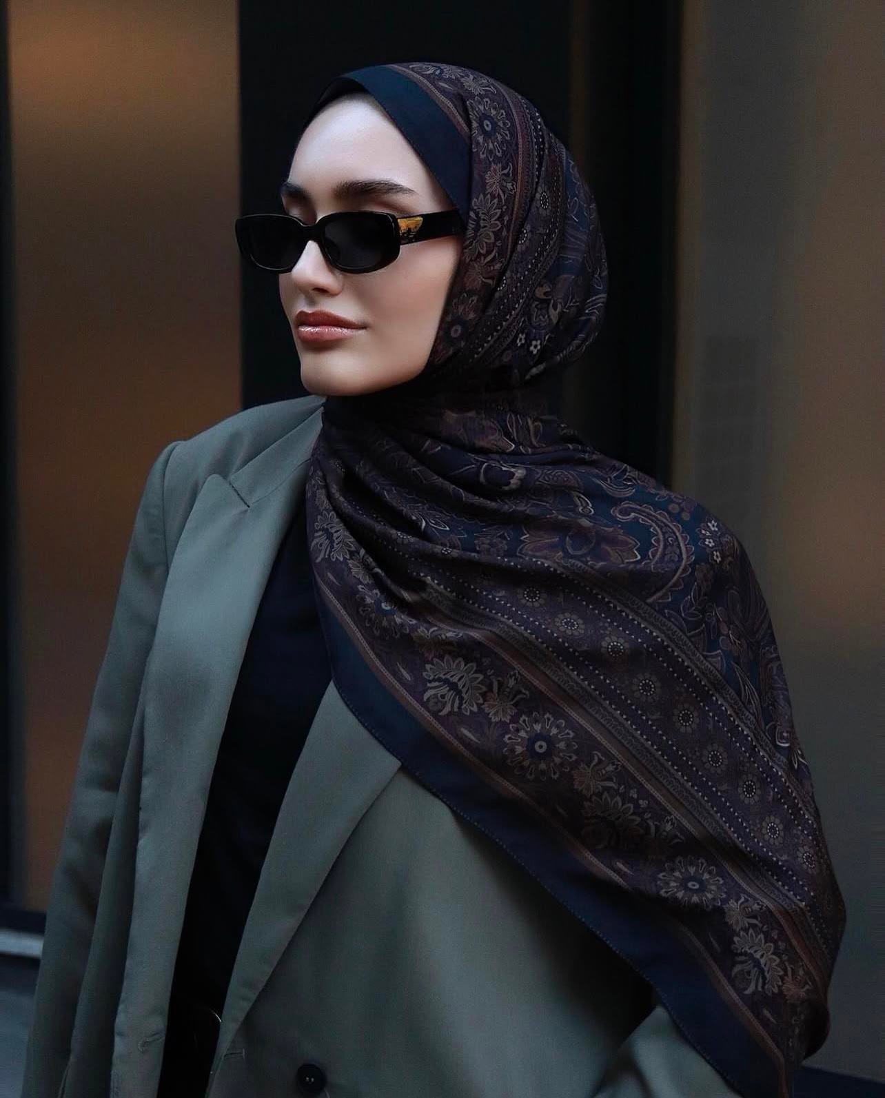 Kahve Alesya Desen Şal