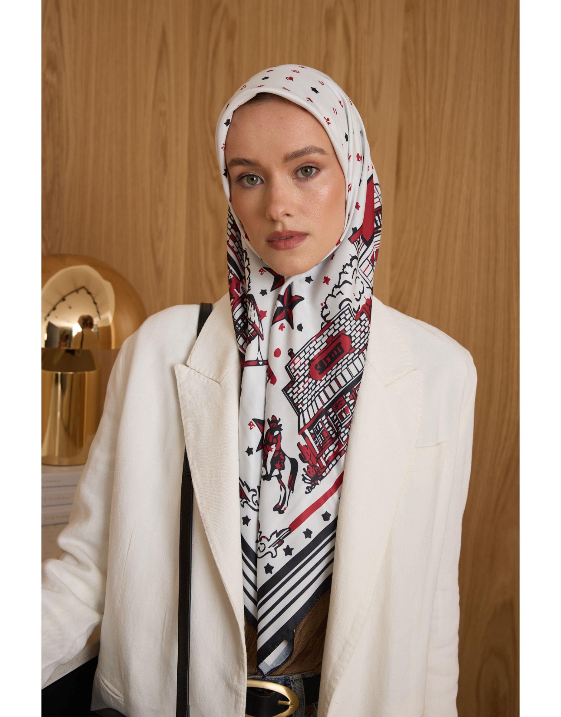 Kırmızı Windy Twill Eşarp