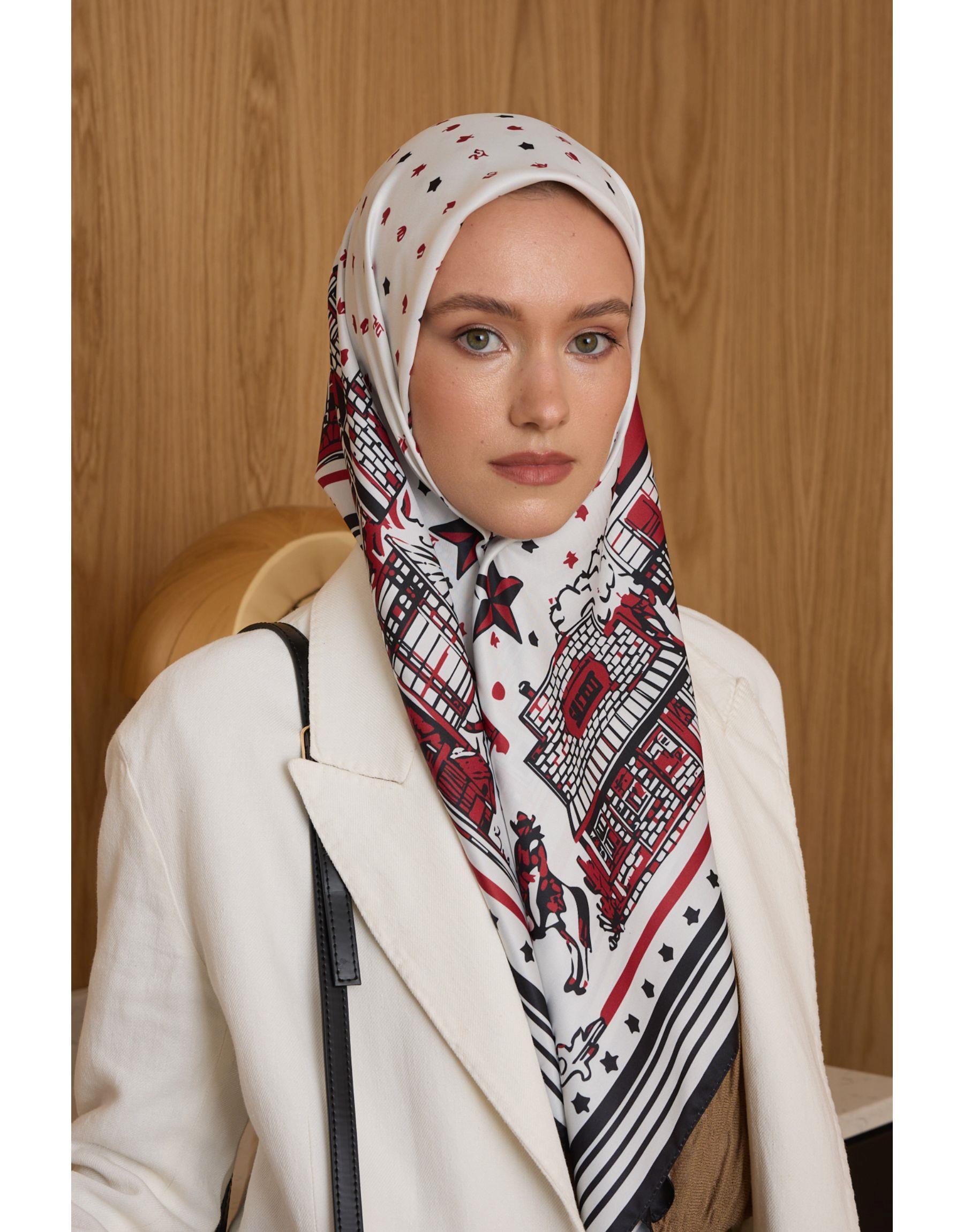 Kırmızı Windy Twill Eşarp