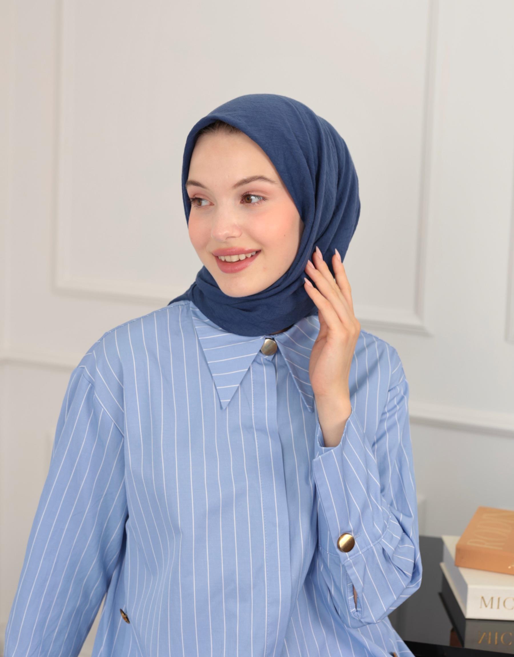 Lacivert Candy Eşarp