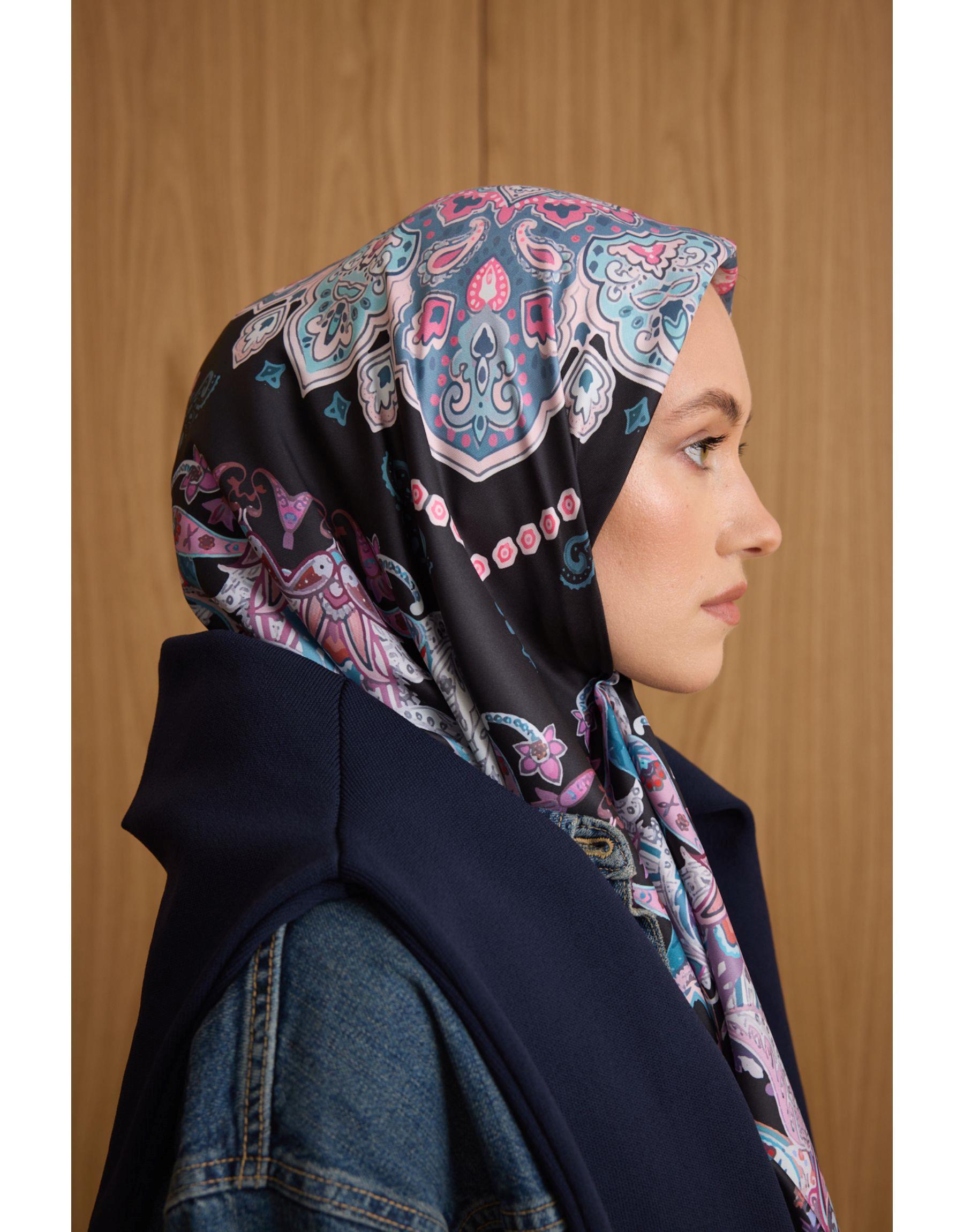 Lila Elva Twill Eşarp