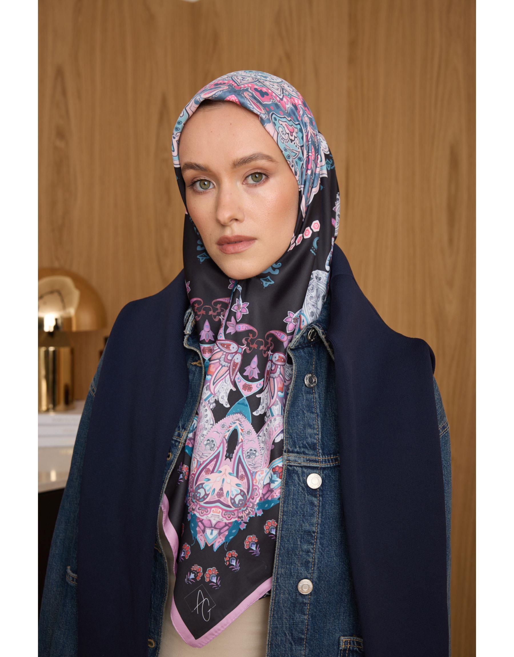 Lila Elva Twill Eşarp