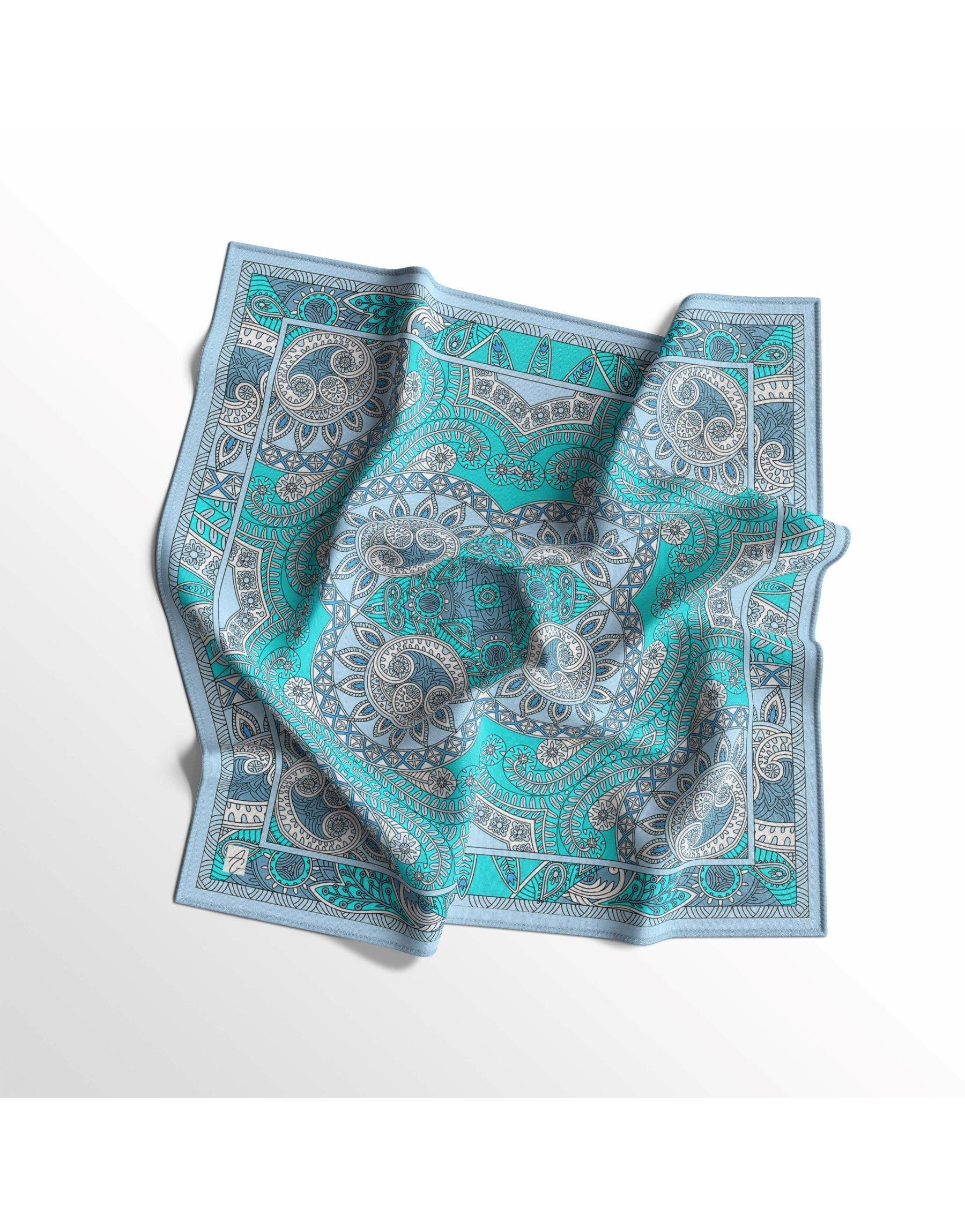 Mavi Olea Twill Eşarp