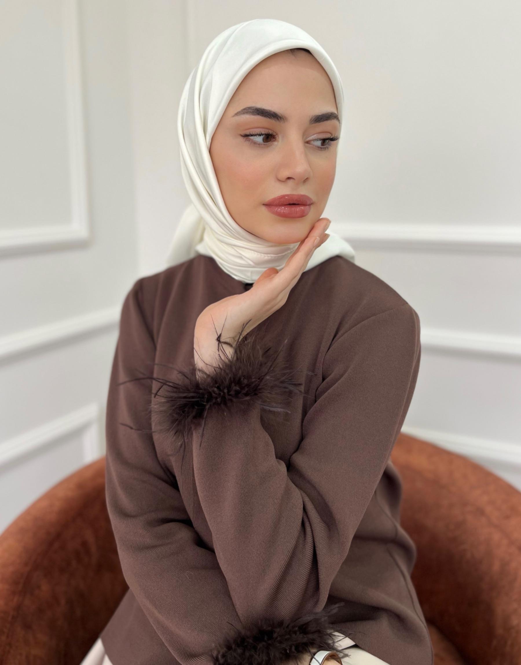 Milk Düz Twill Eşarp