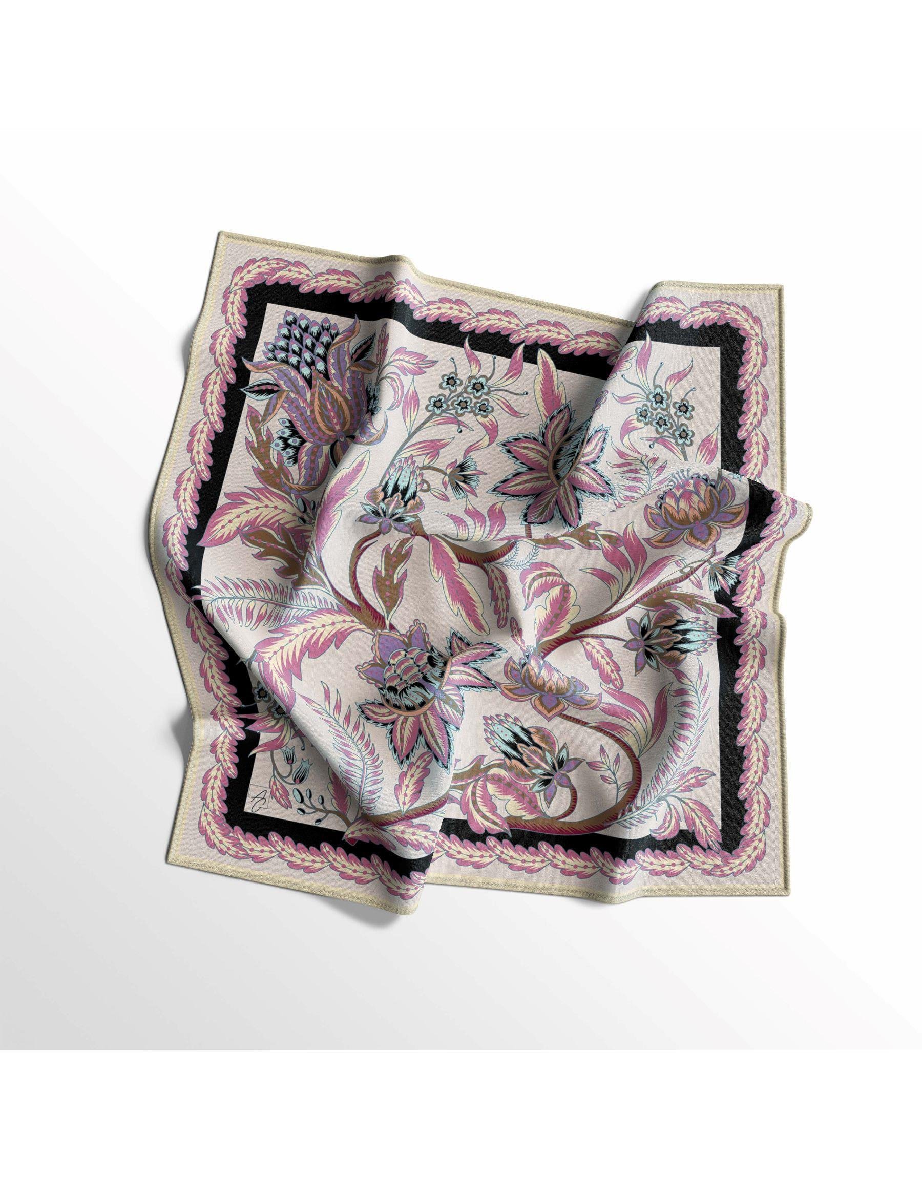 Pembe Açelya Twill Eşarp