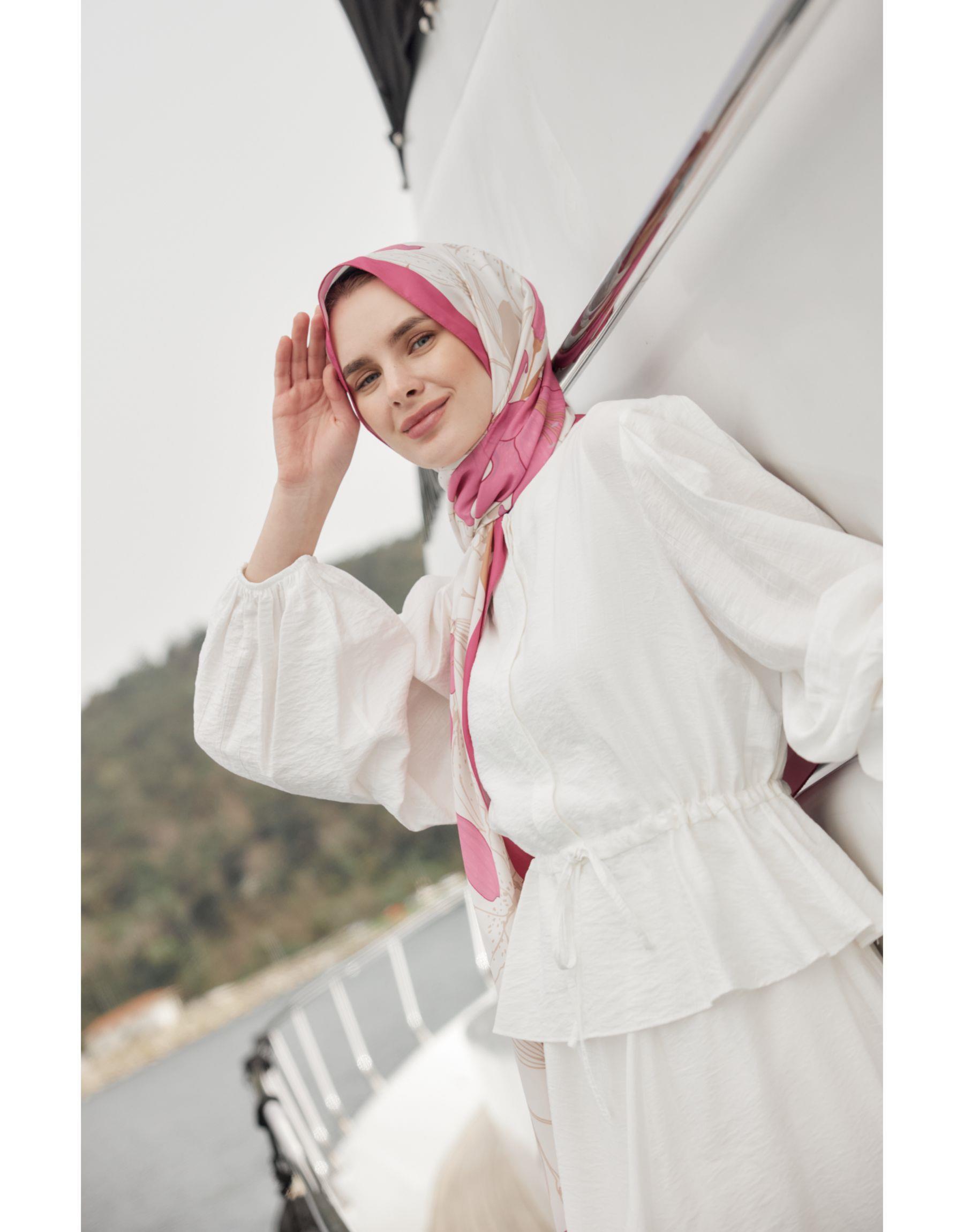 Pembe Floor Şal