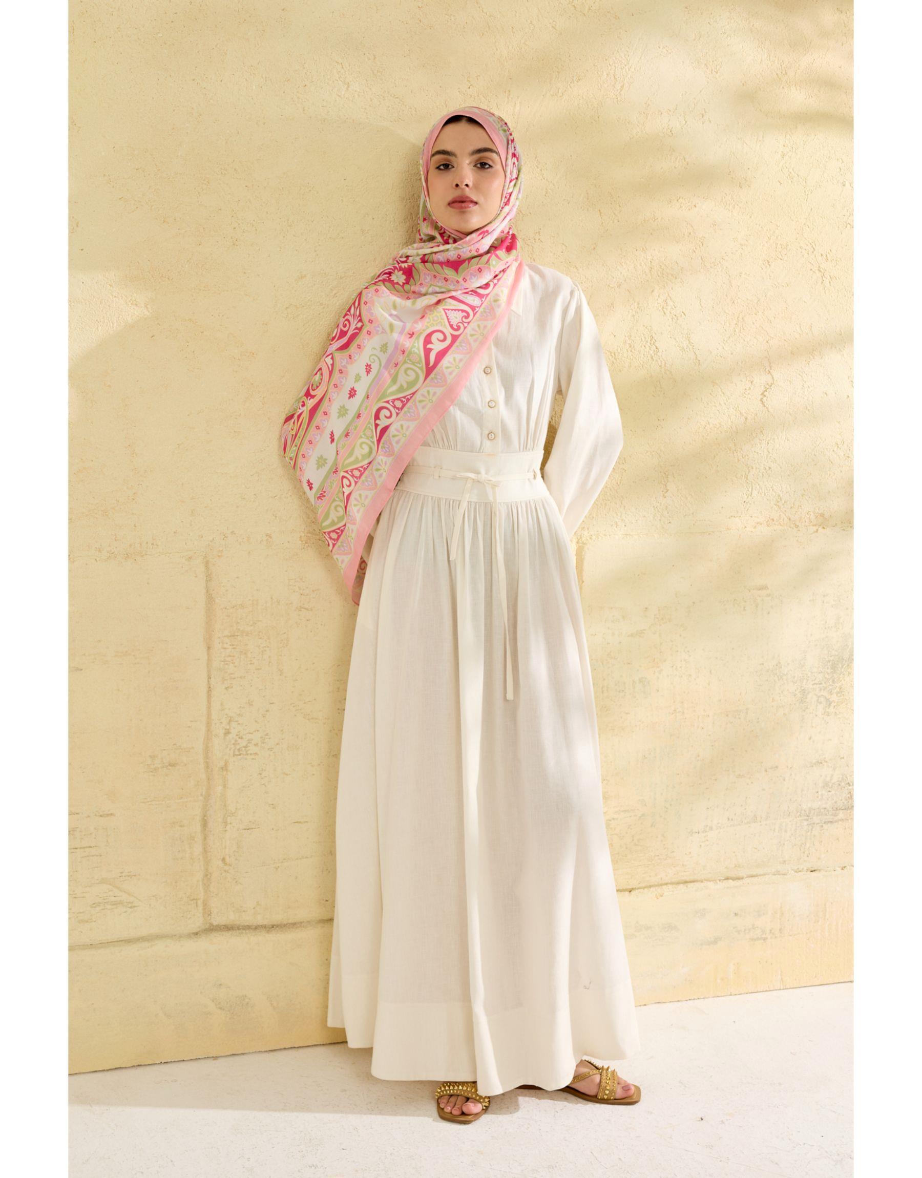 Pembe Luna Desenli Şal