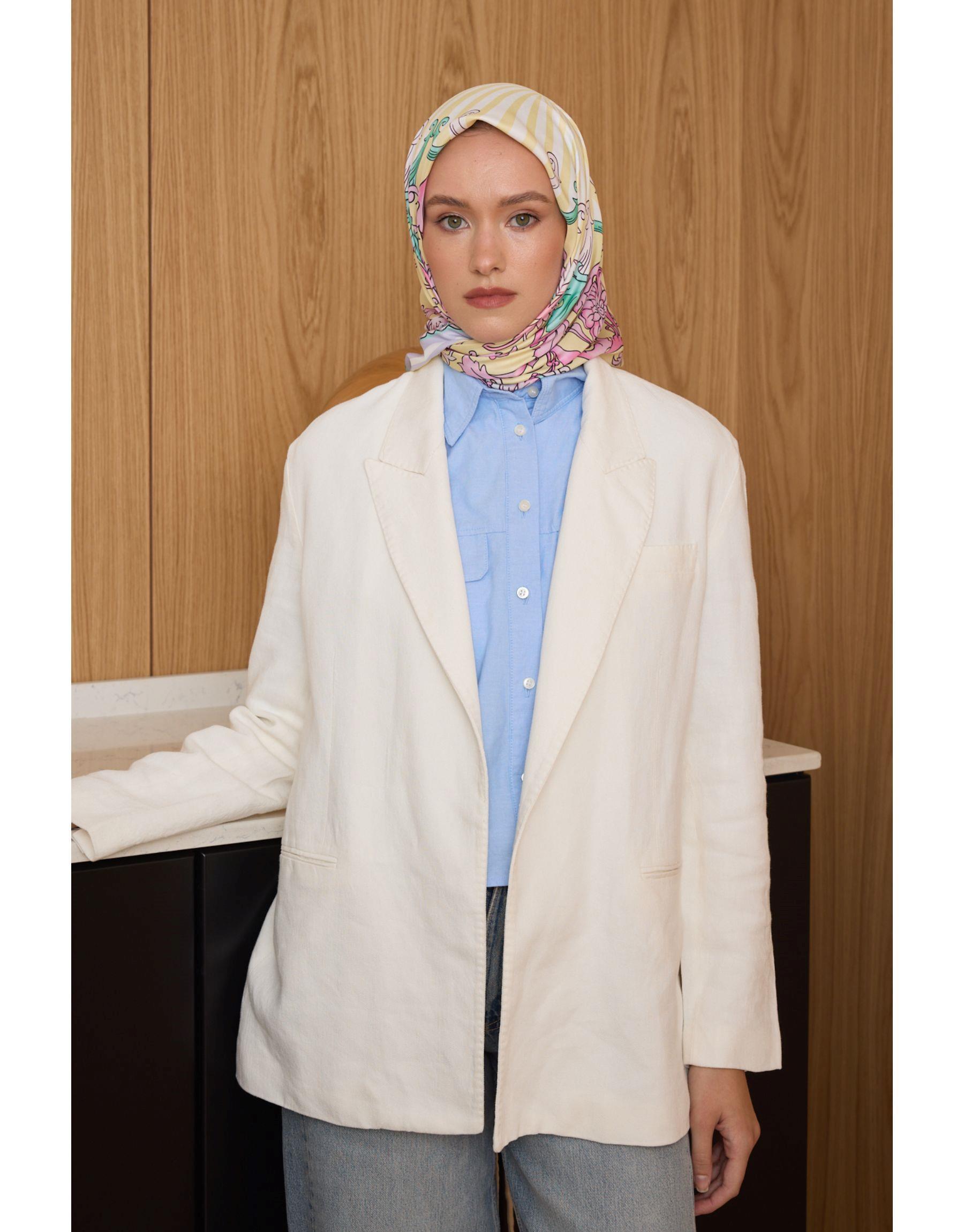 Sarı Alba Twill Eşarp