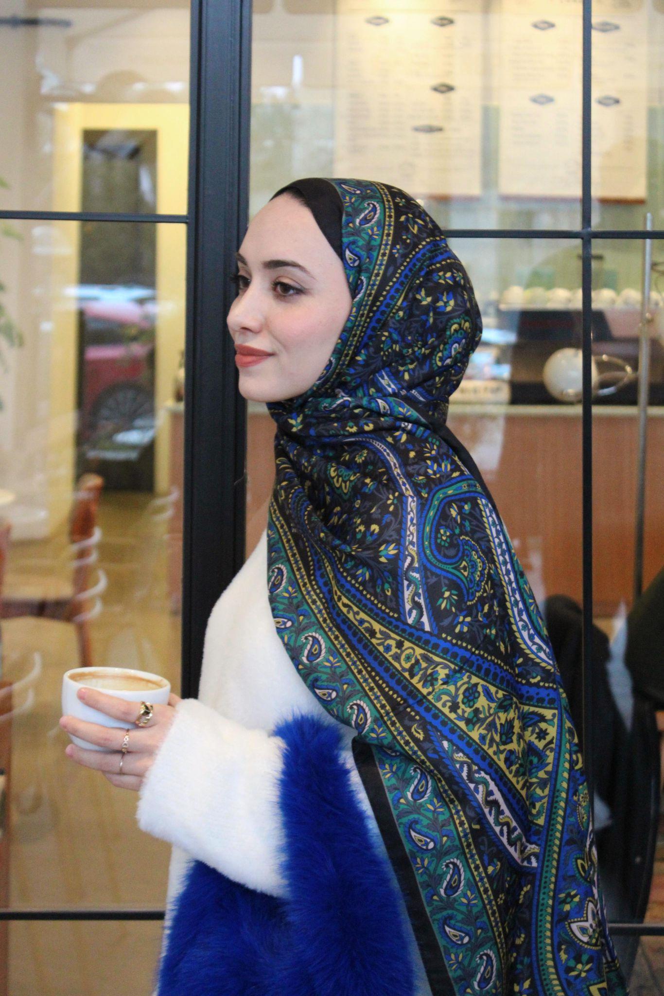 Sarı Opia Desen Şal