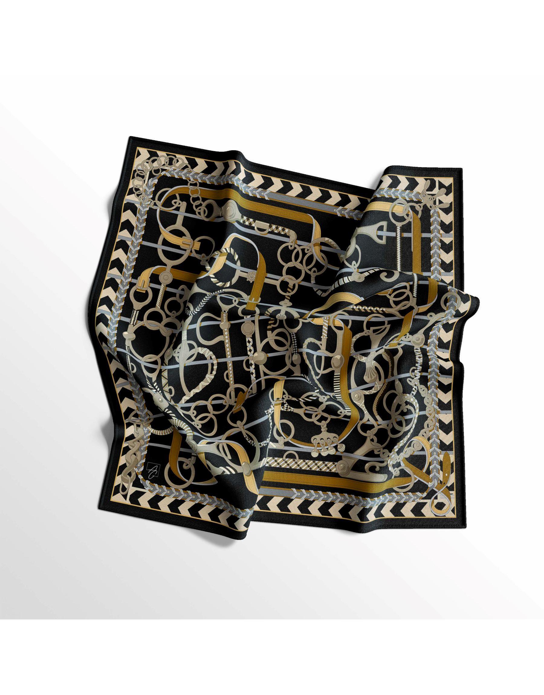 Siyah Nox Twill Eşarp