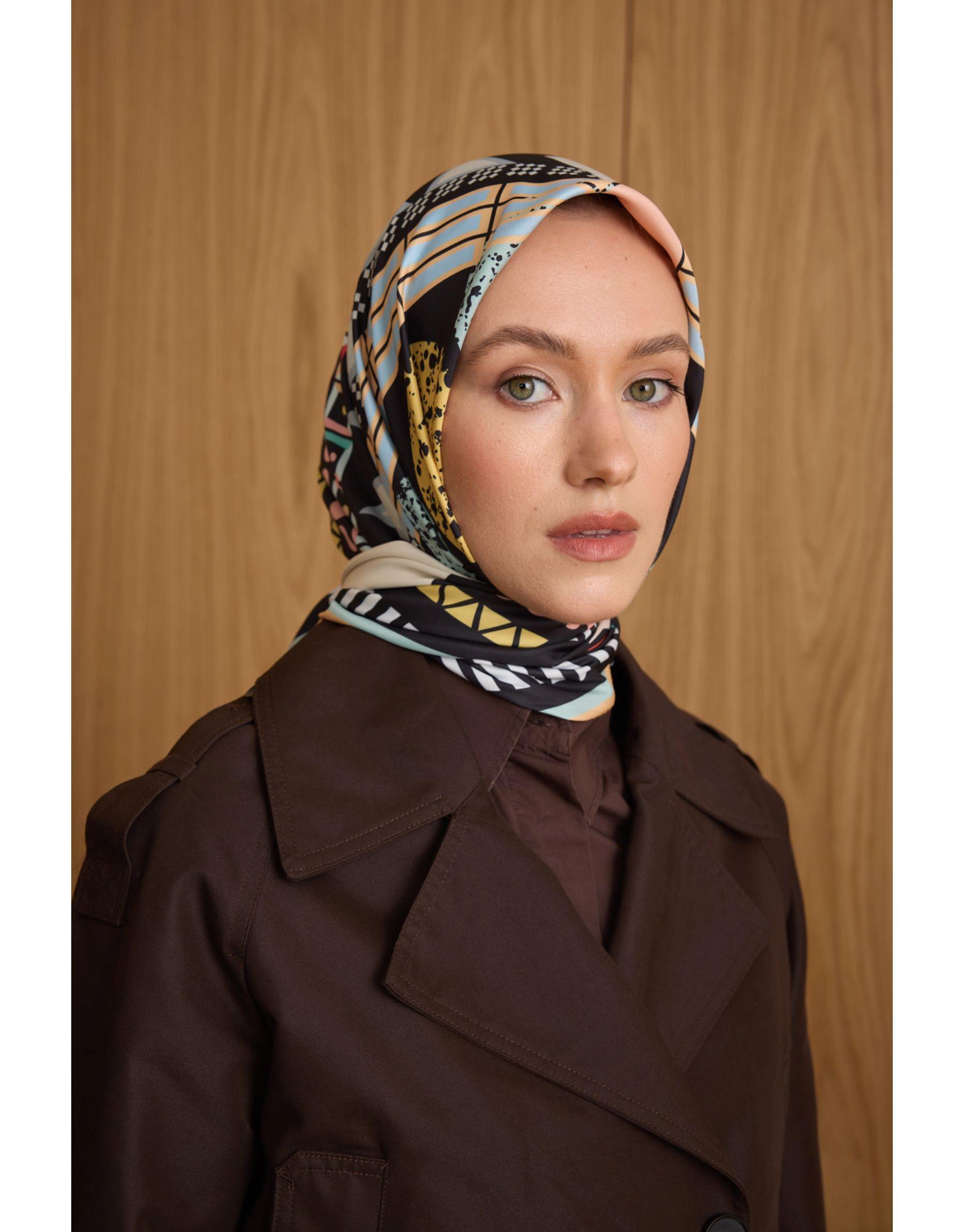 Turuncu Cupra Twill Eşarp
