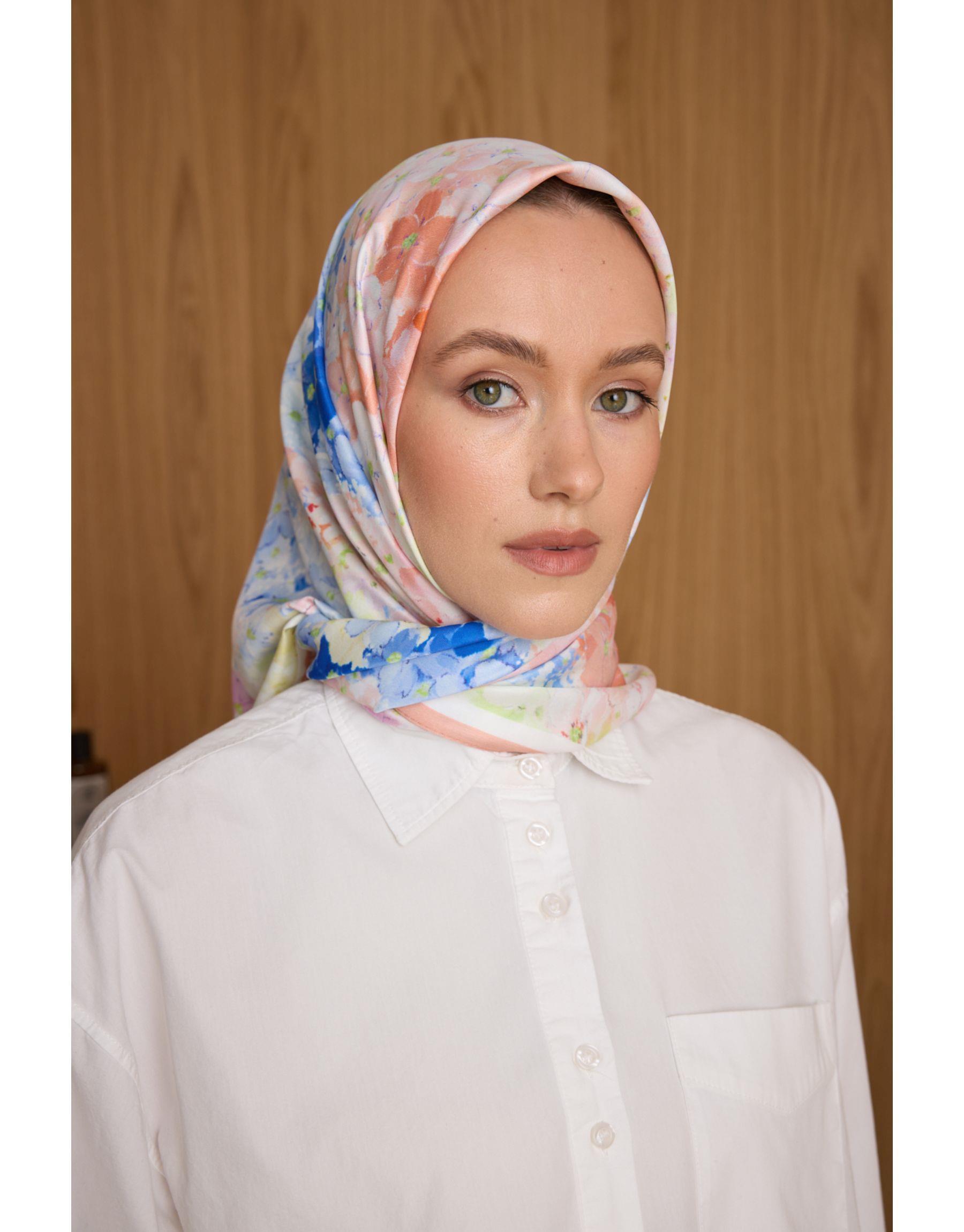 Turuncu Nergiz Twill Eşarp