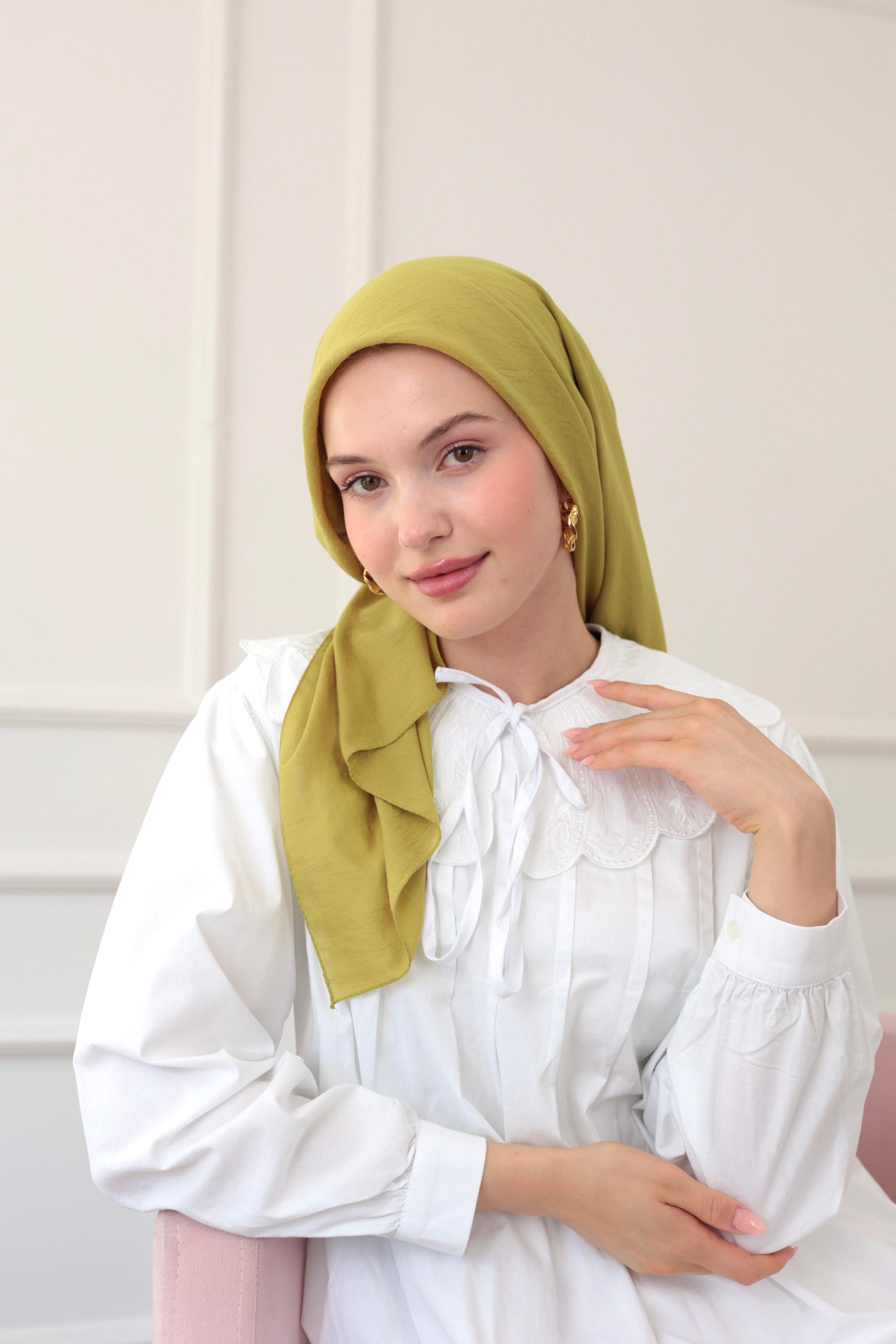 Yağ Yeşili Candy Eşarp