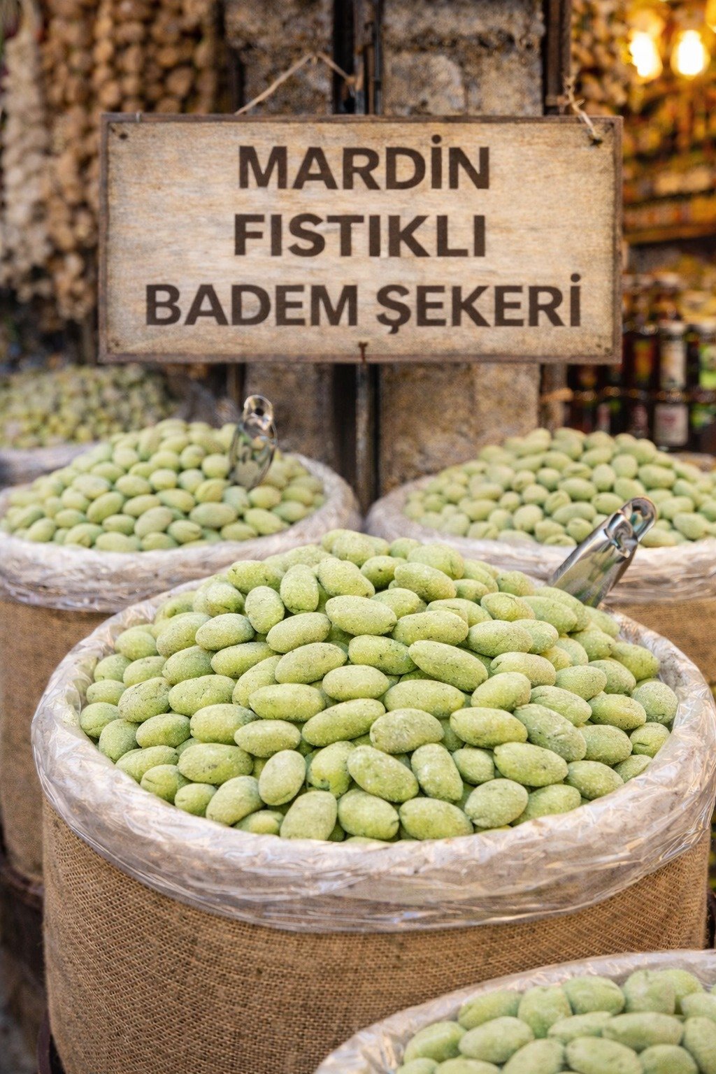 Fıstıklı Badem Şekeri 500 GR