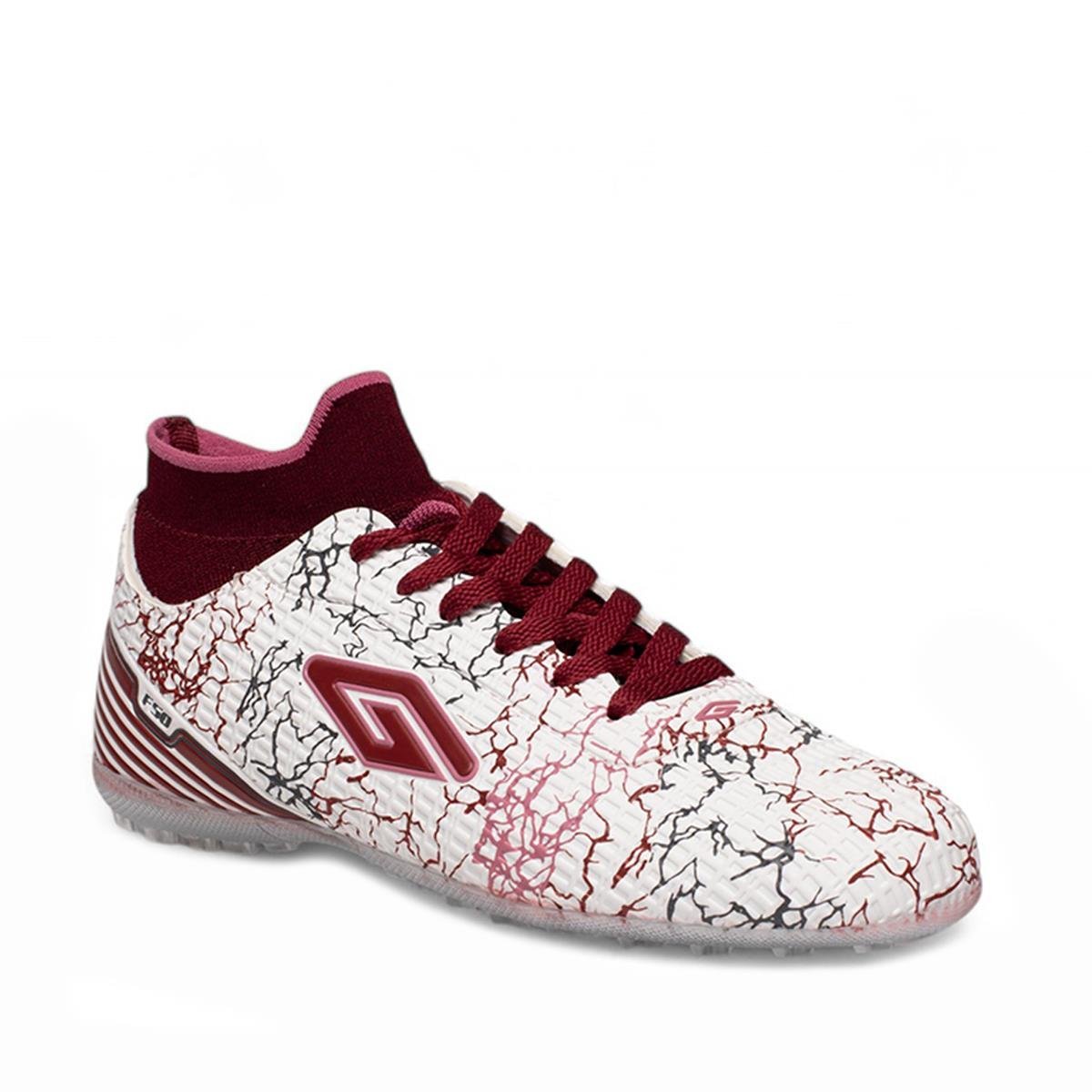 DuganaDugana Erkek F50 Halısaha Beyaz Bordo