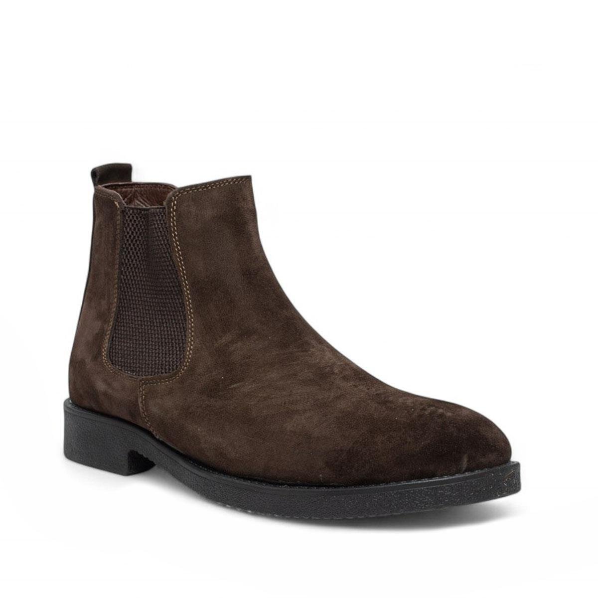 Faruk EnginFaruk Deri Erkek Bot 500010 Süet Kahve Tb Siyah