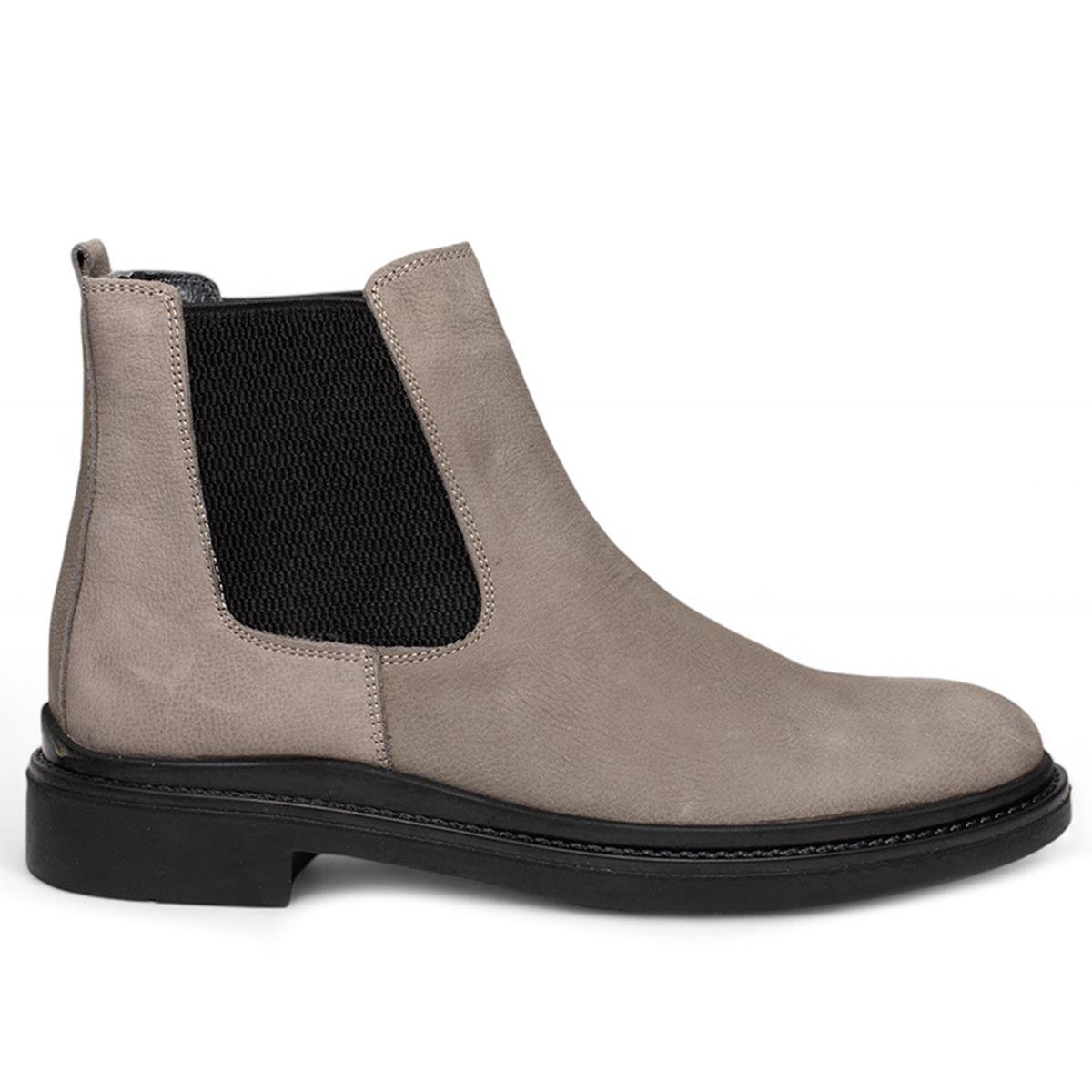 Faruk EnginFaruk Engin Deri Bot 213 Nubuk Gri Tb.Kauçuk