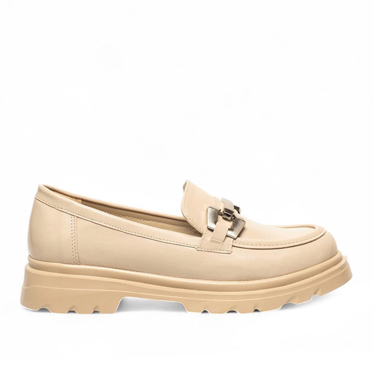 Genel MarkalarGenel Zenne Loafer Ayakkabı 814 Kırışık Rugan Krem