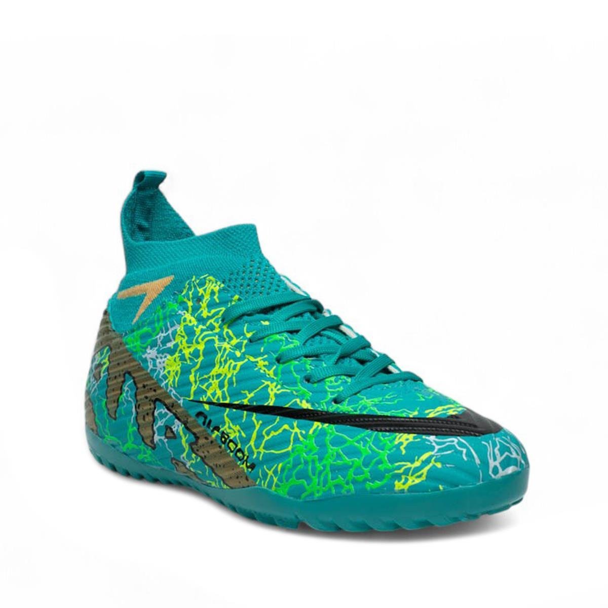 LaligaLaliga Erkek Level 600 Halı Saha Turkuaz Altın Desen