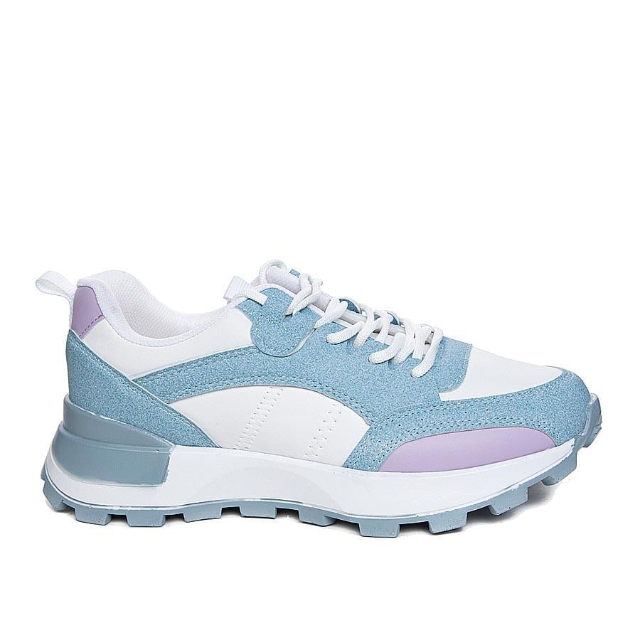 LambırlentLambırlent Zenne Deri 9927-7 Beyaz Mavi Lila